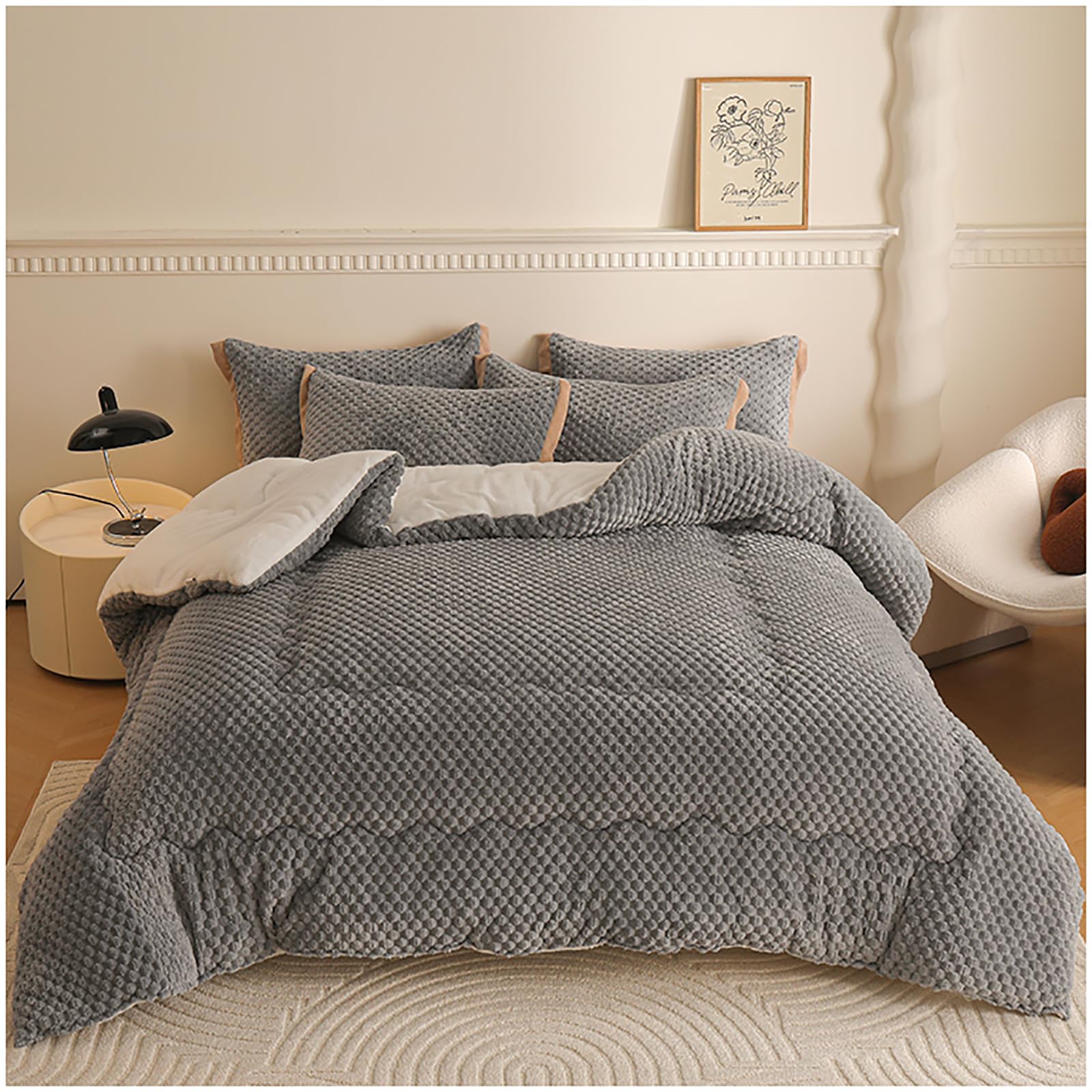 Nórdico cálido de terciopelo de 200x230cm para combatir el frío en la cama