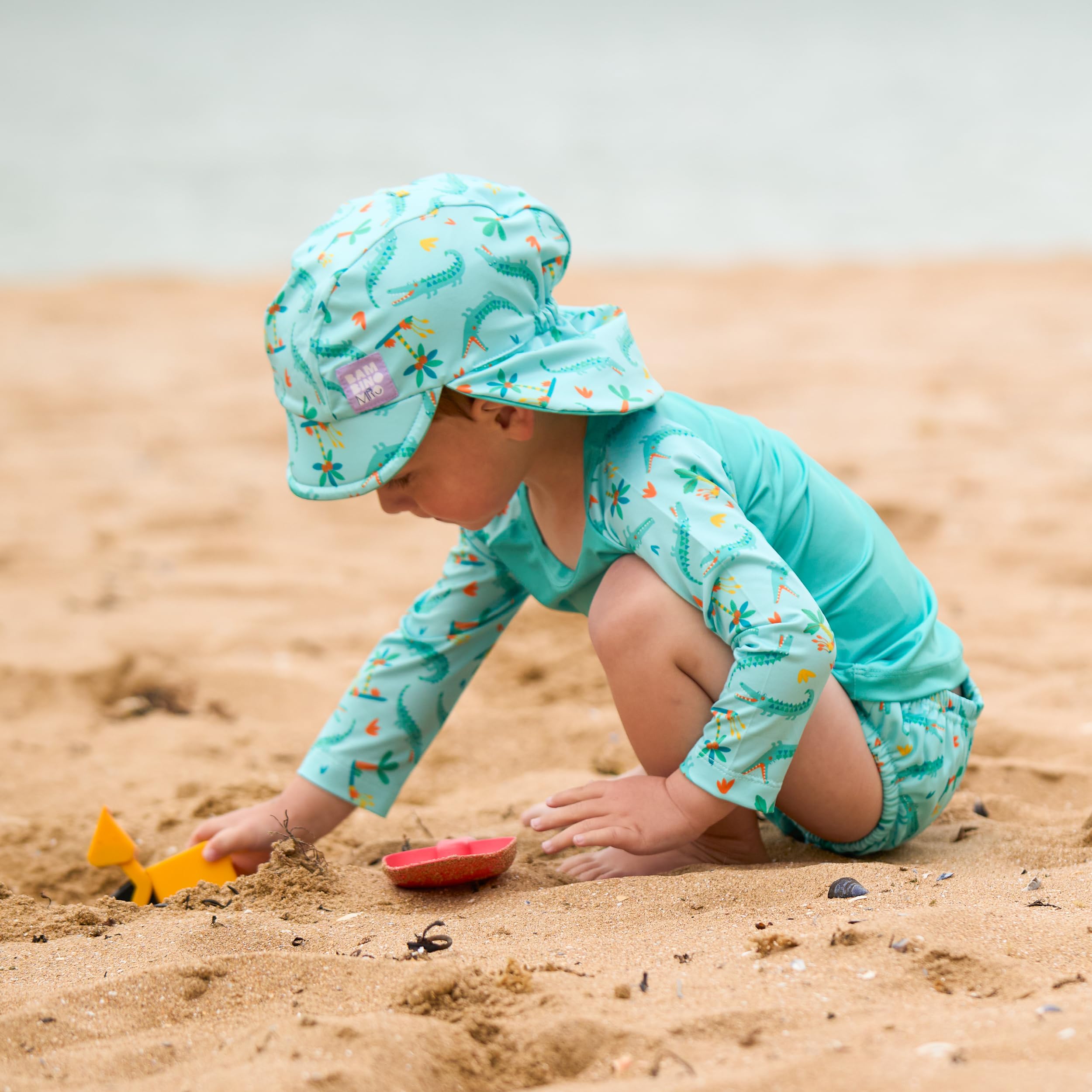 Bambino Mio Anti-UV UPF 40+ Ensemble de Bain pour bébé (0 Mois à 3 Ans), avec Couche de Bain réutilisable et t-Shirt de Bain avec Protection Solaire
