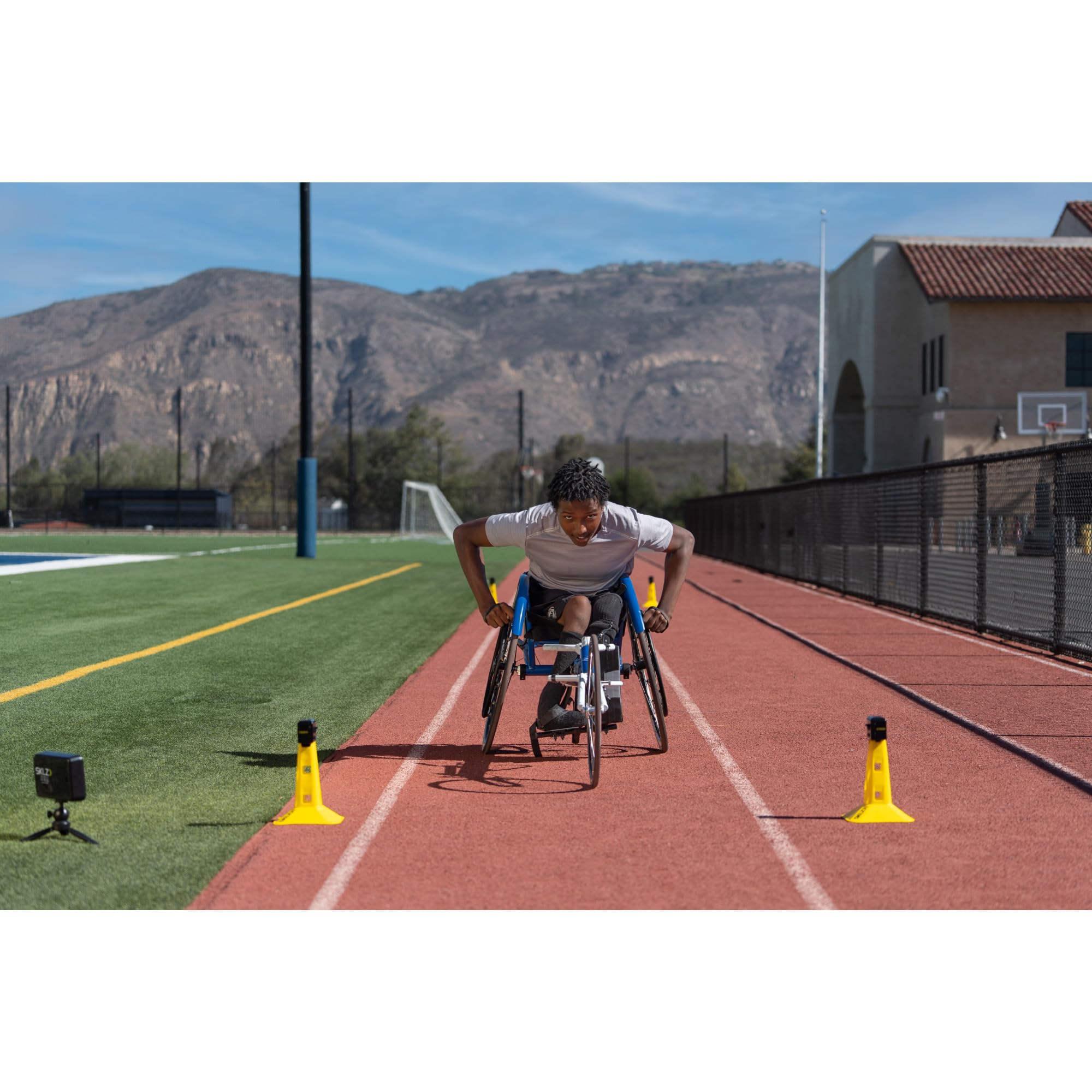 SKLZ Puertas de Velocidad Sistema de Entrenamiento con Sensores Cronómetro Bolsa de Transporte 45.72 Metros 50 Tiempos Interior Exterior Agilidad Potencia