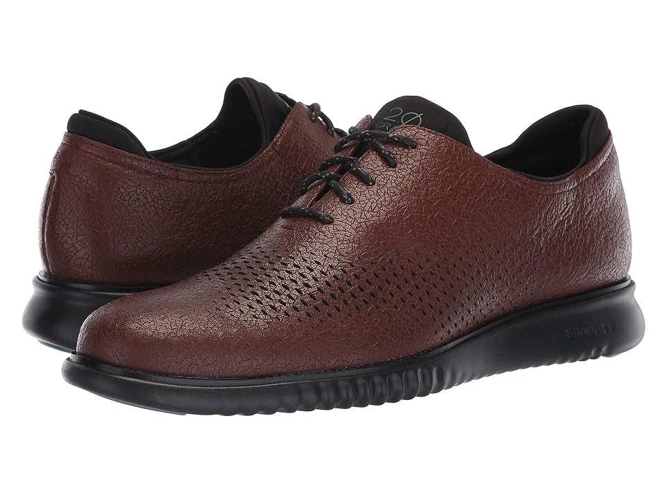 

Cole Haan 2.Zerogrand Laser Wing Oxford (Hickory Textured Leather/Black) Men's Lace up casual Shoes