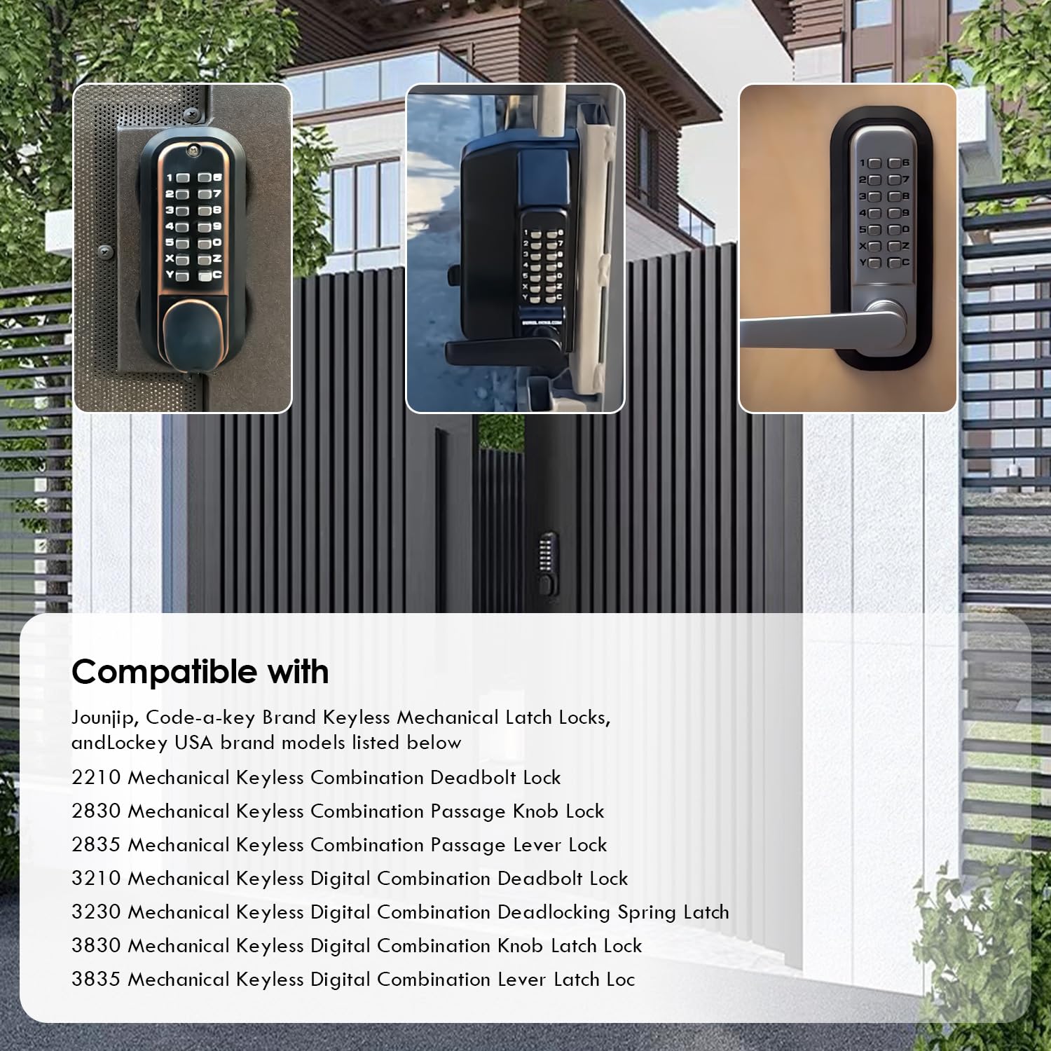 2-3/8 Backset Lock Box Steel Gate Lock Box - Weatherproof Protective ...