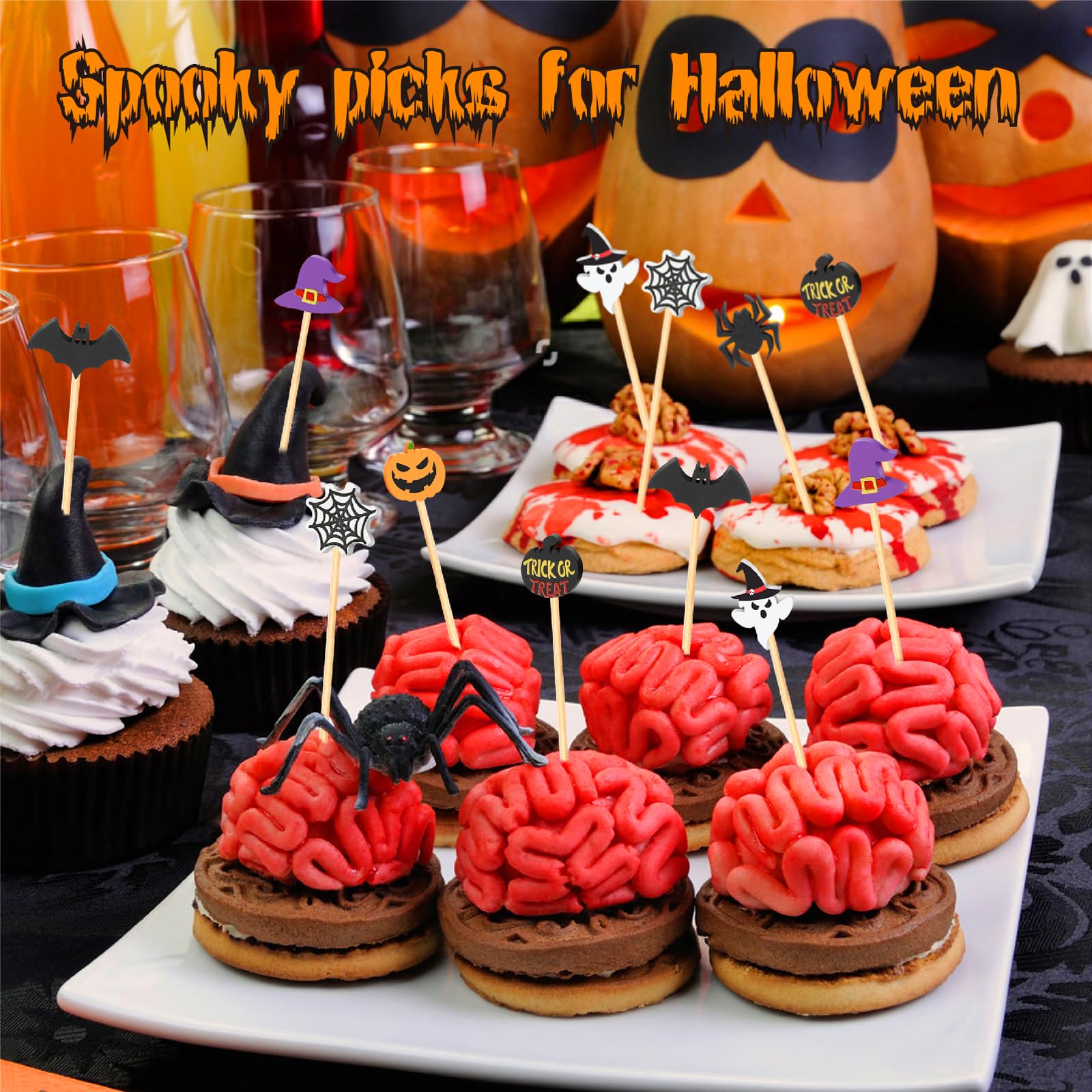 Halloween Toothpicks For Appetizers Halloween Cocktail Picks