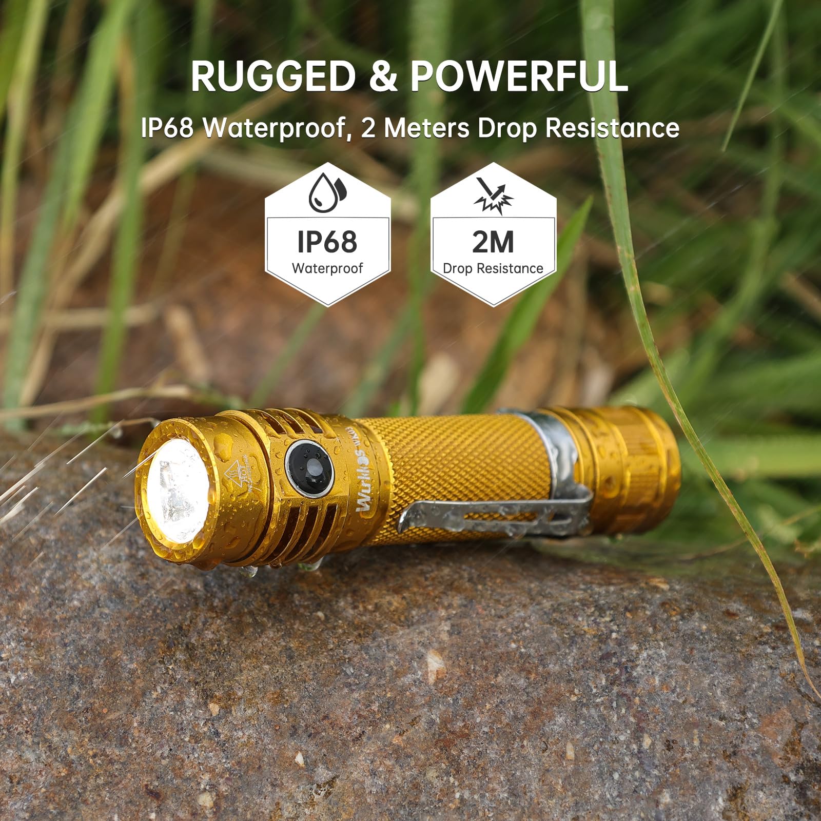 Amazon.co.jp: Wurkkos 懐中電灯 Led 強力 1200ルーメン高輝度 小型