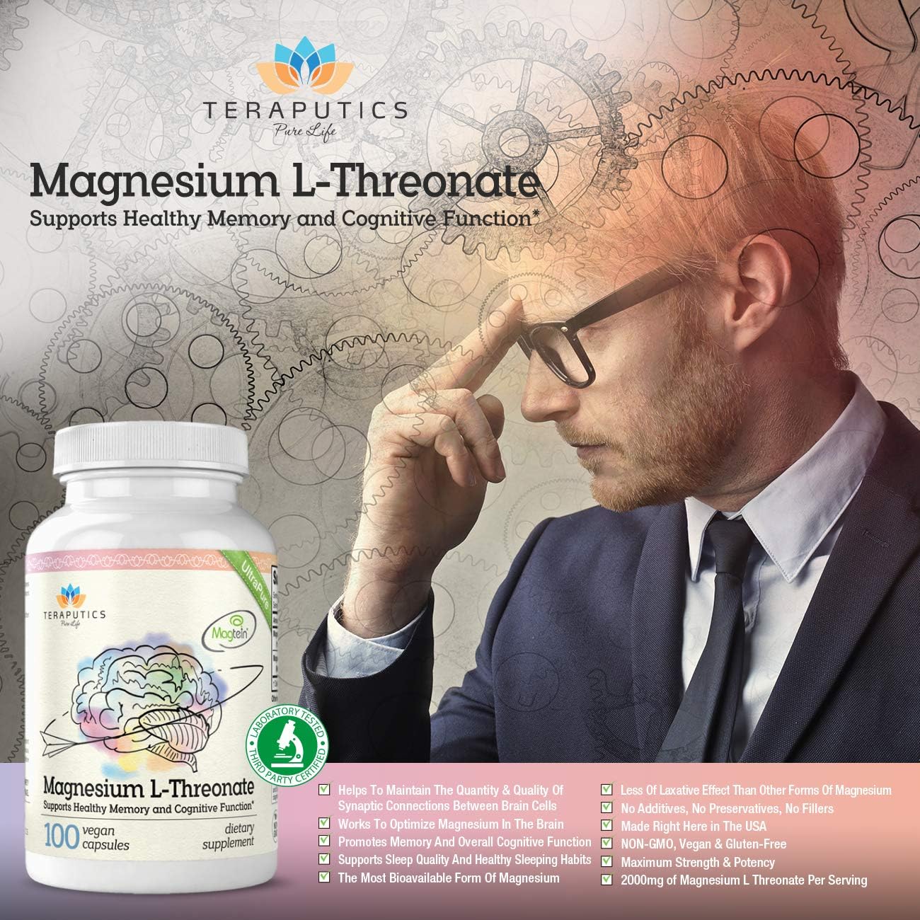 Buy Magnesium L Threonate (Magtein) The Best NonGMO Highly