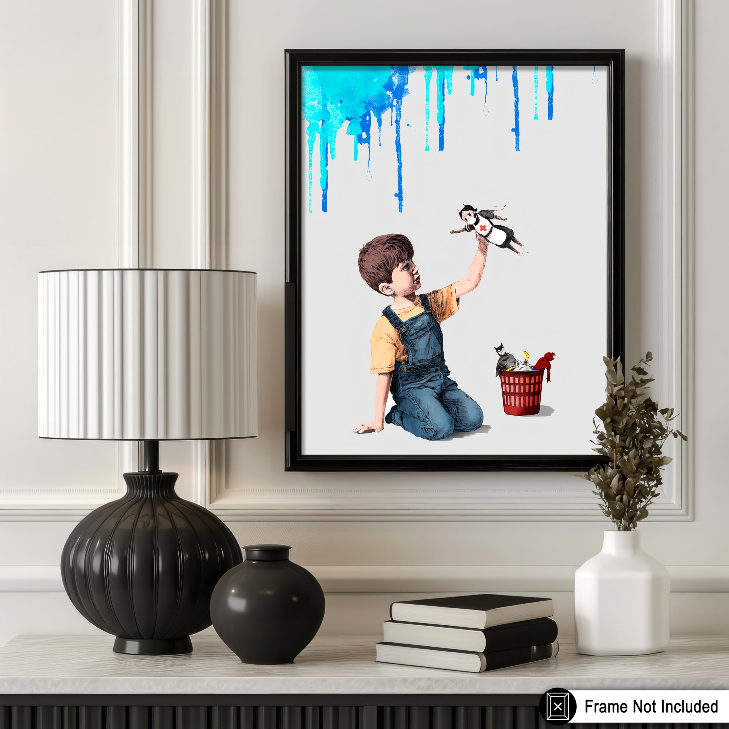 Banksy Poster 'Painting For Saints' – Street Art Graffiti Wanddekoration 20,3x25,4 Cm