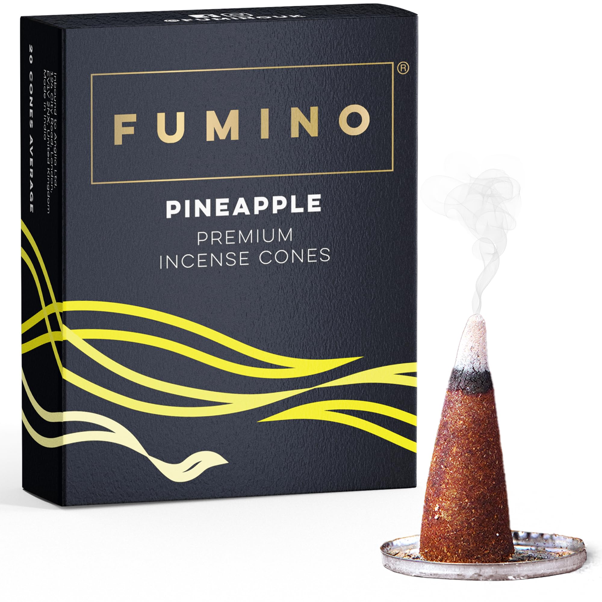 Fumino Fumino® Pineapple Fresh Incense Cones Per Box Masala Agarbatti Joss Scent Fragrance For Relaxation And Meditation, Home And House Décor Size 20