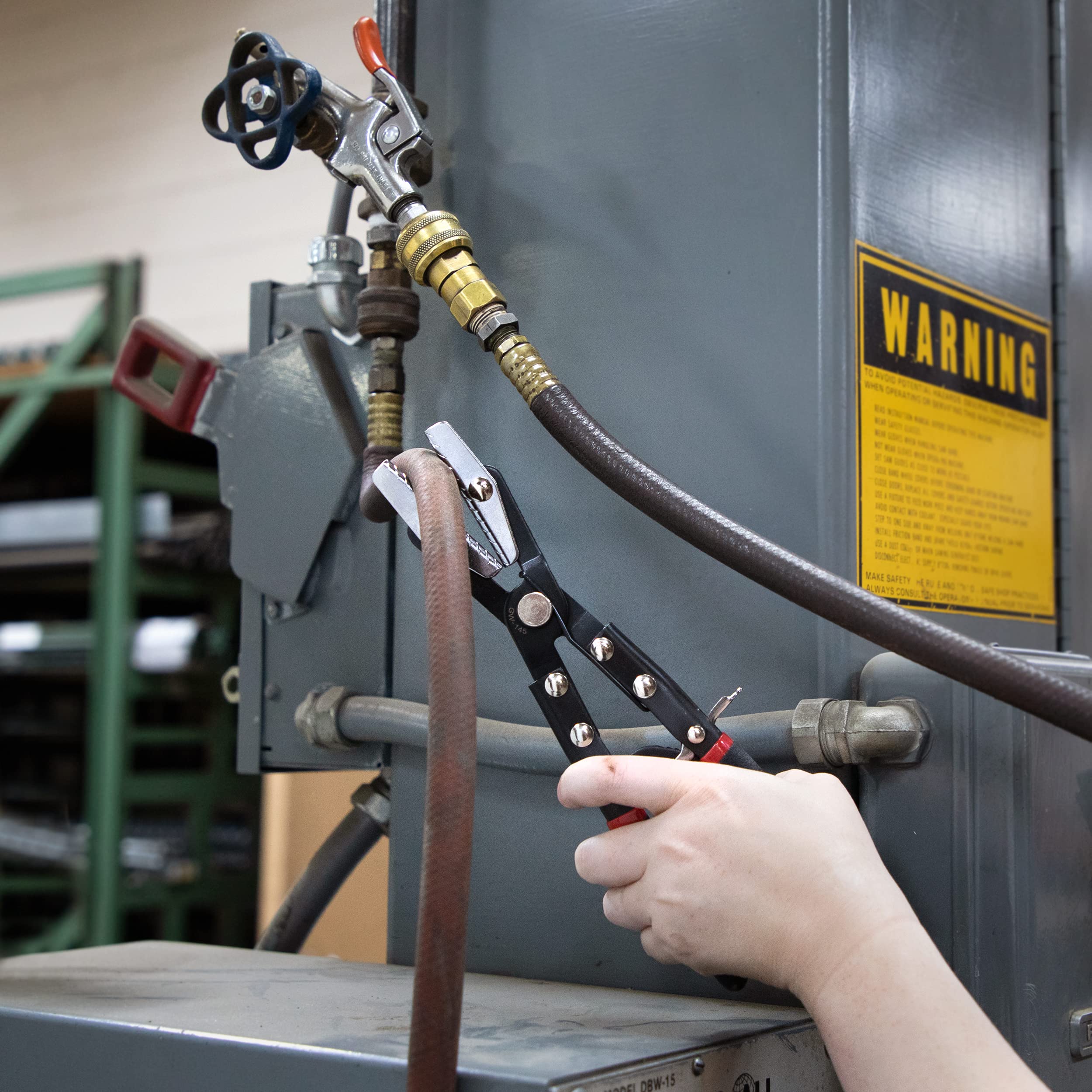 GEARWRENCH Szczypce zaciskowe do węża z grzechotką, 145, czarne