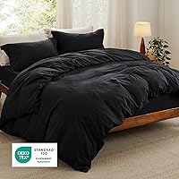 Vista 106 de Bedsure - Juego de ropa de cama de 2 piezas con 1 funda de edredón y 1 funda de almohada, extrasuave, prelavado, con cremallera, sin edredón