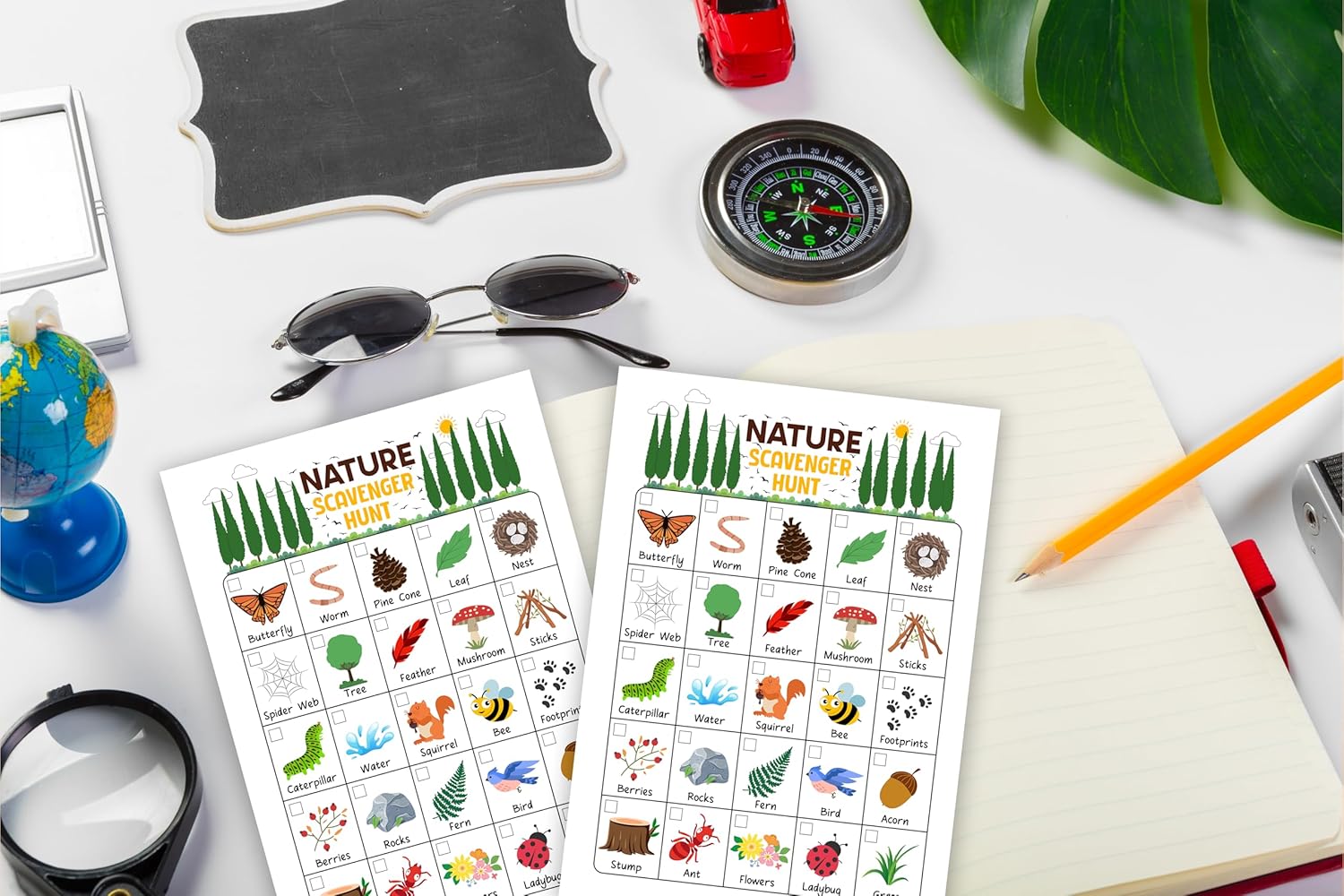 Nature Scavenger Hunt Game, Camping Treasure Hunt Party Games Cards, Birthday Activities for Adults, Holiday Hunt for Family and Friends, Spring Scavenger Hunt Party Supplies Decorations (25 Pack)-03
