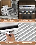 36 inch Under Cabinet Range Hood 900 CFM, Stainless Steel | Touch Control, 4-Speed Fan, Ducted Ventilation, LED Lights, Quiet Operation, Dishwasher Safe Filters