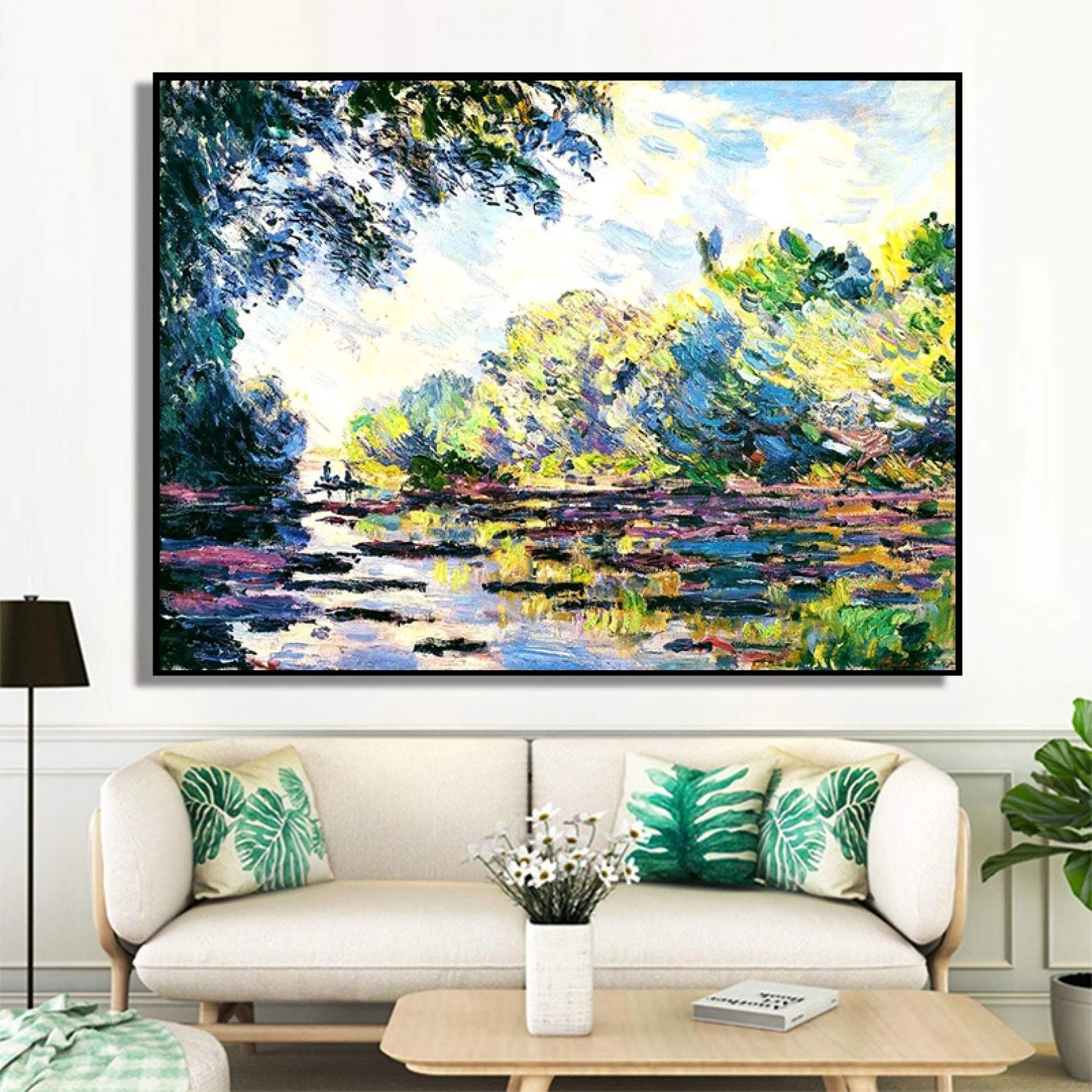 Peinture à l'huile sur toile paysage Monet abstrait art mural décoration