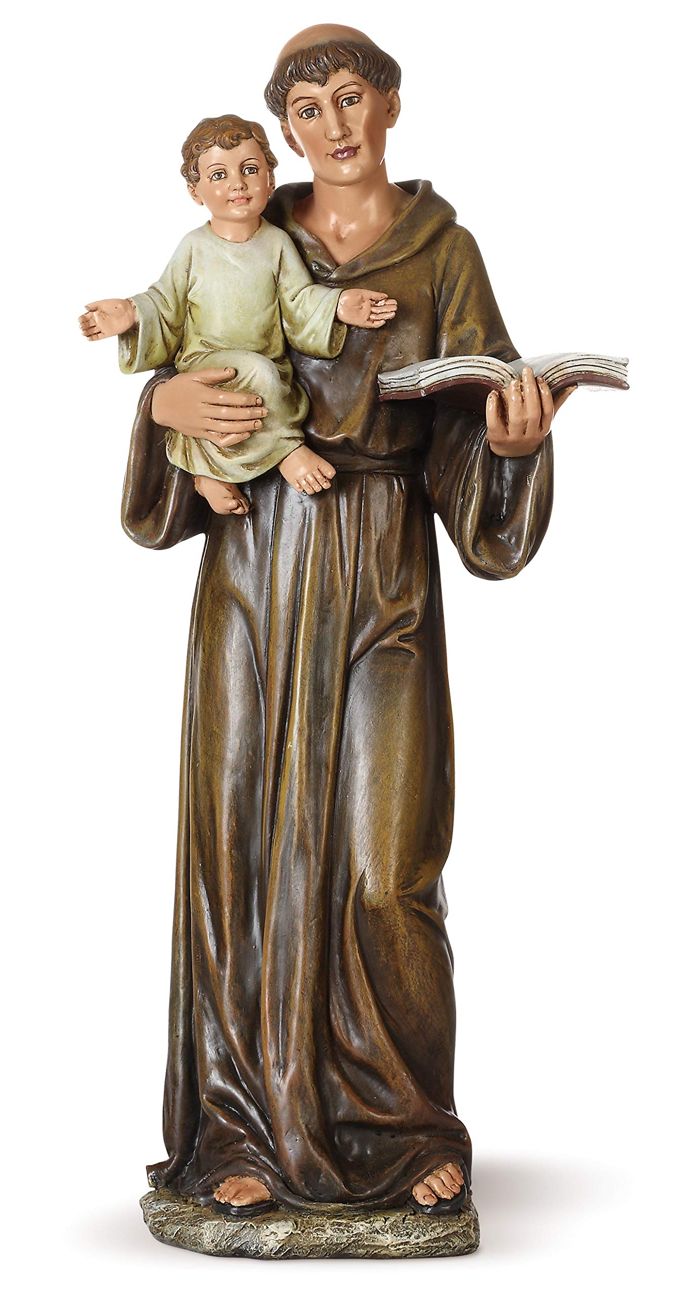 Roman Joseph's Studio St. Anthony Figure, 14" Scale Renaissance Collection, 14.5" H, Resin and Stone, Religious Gift, Decoration