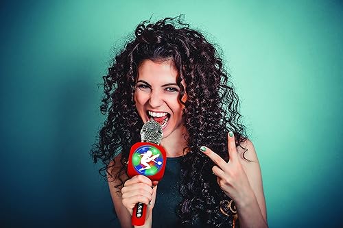 Miniatura 4 de Lexibook Micrófono inalámbrico milagroso con altavoz y luces, Bluetooth, función de cambio de voz, efectos de luz, puerto micro SD, USB, platarojo,