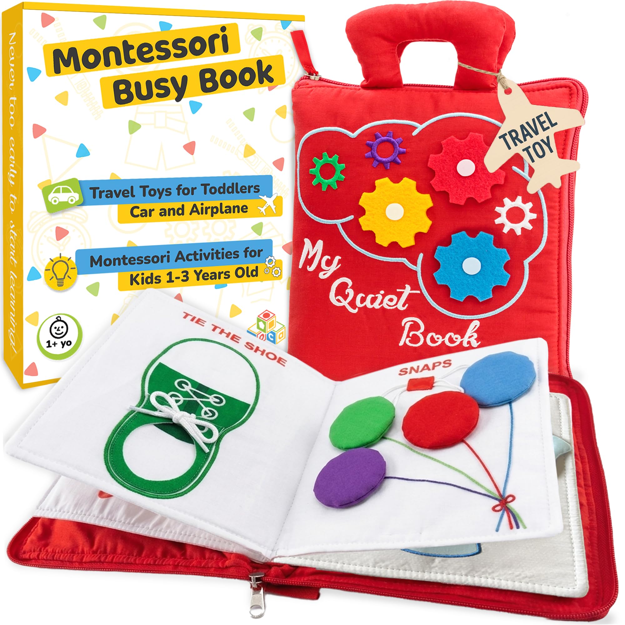 Toddler Travel Toys for Airplane and Car Rides, Busy Book for Toddlers 1-3 — Amazon image 10