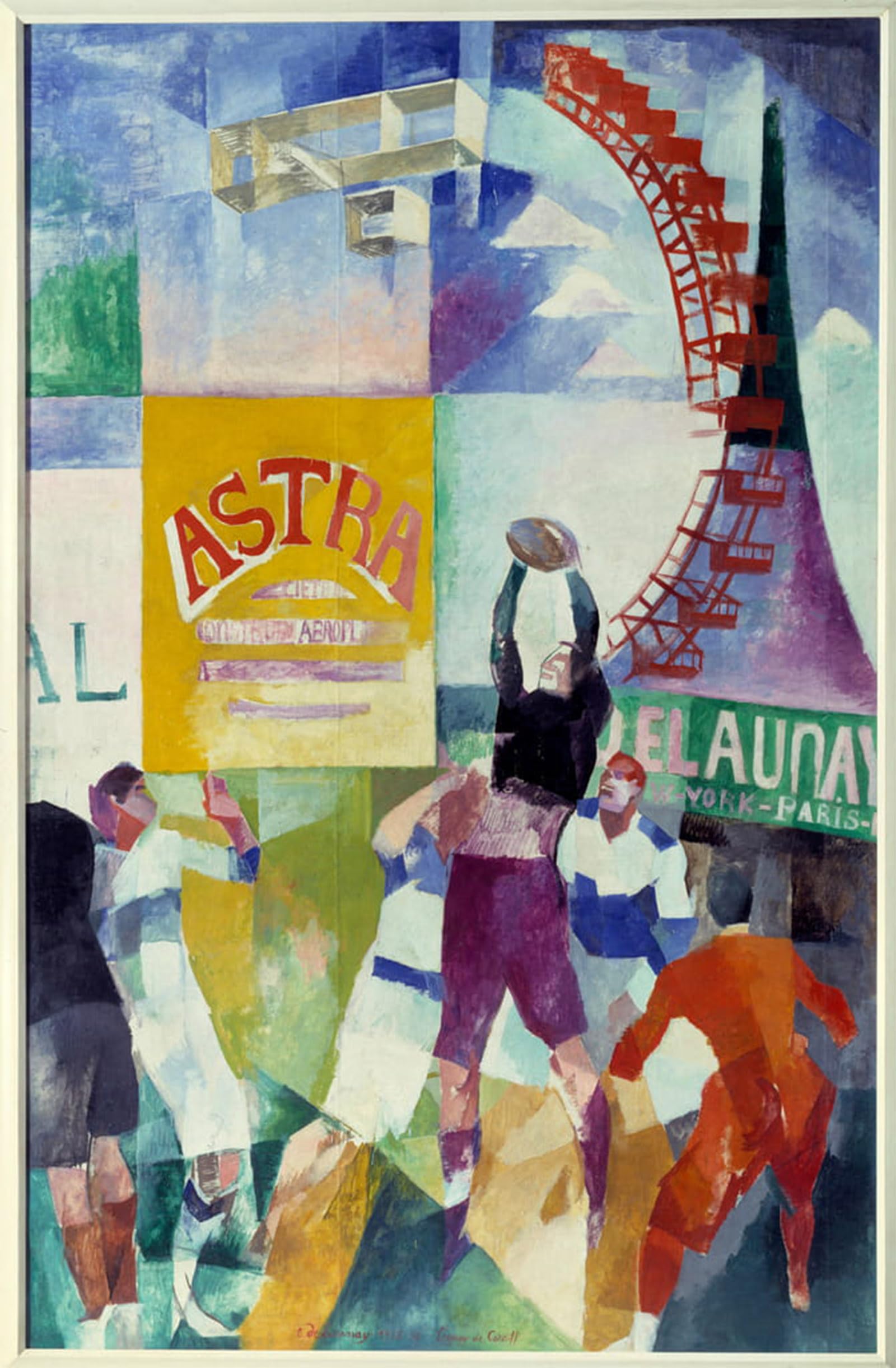 Posteriik No Frame Vintage Classic Picture Landscape Artwork Cardiff's Team Painting By Robert Delaunay Portrait Canvas Painting For Office Home Decor 60X90cm