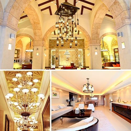 Miniatura 4 de gezee Bombilla cilíndrica LED de 15 W, 3000 K (blanco cálido), bombillas LED E26 equivalentes a 120 W, 1500 lm, bombillas LED de araña, lámpara LED