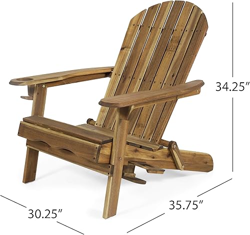 Miniatura 11 de Christopher Knight Home Raymond - Juego de chat plegable de madera de acacia para exteriores, 2 plazas, natural