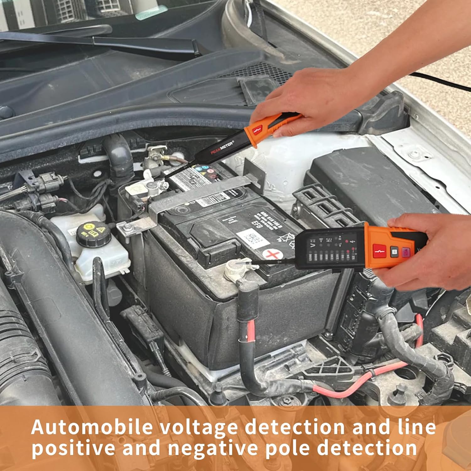 PM8200A measuring car battery voltage