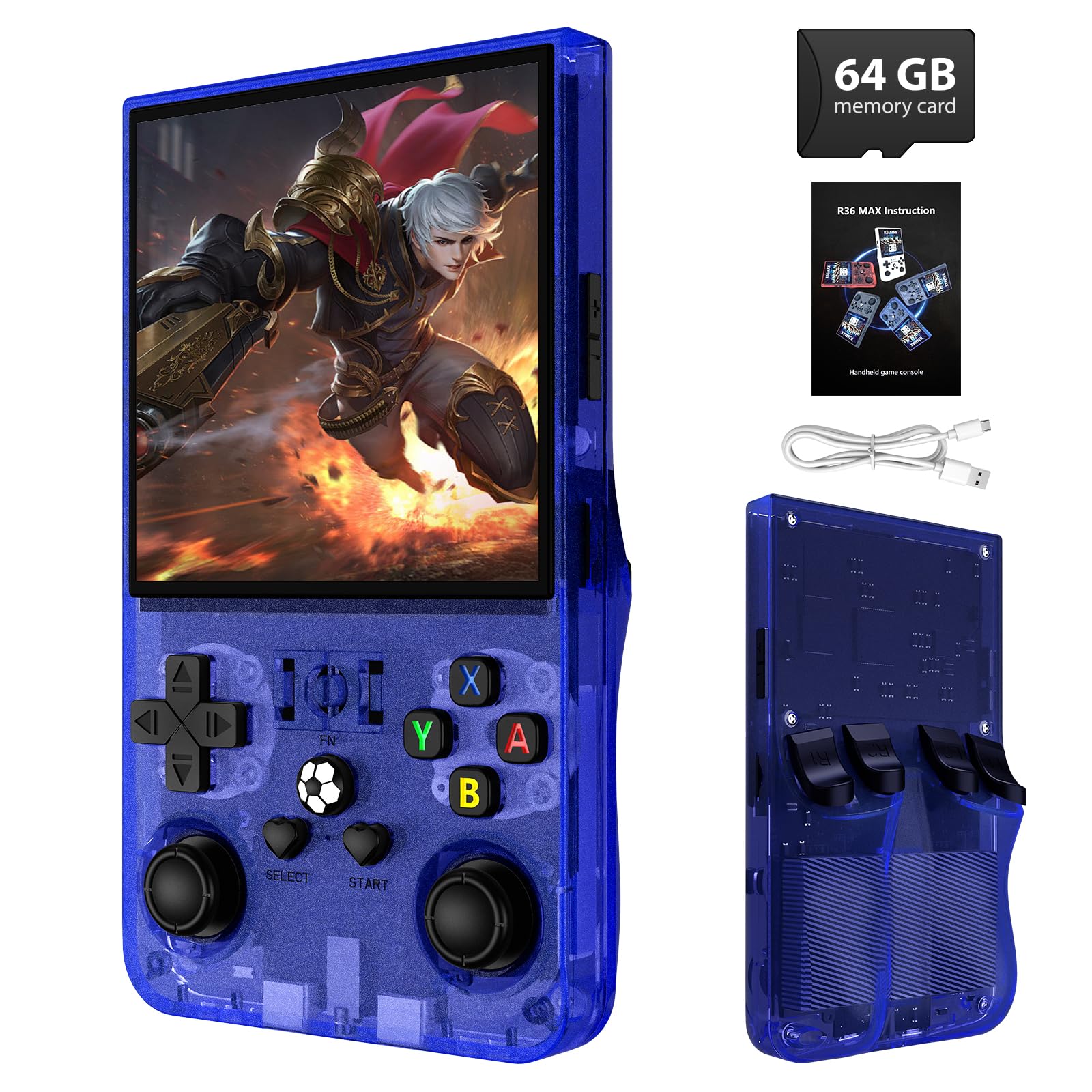 Amazon.com: R36MAX Retro Handheld Game Console, 4.0 Inch IPS