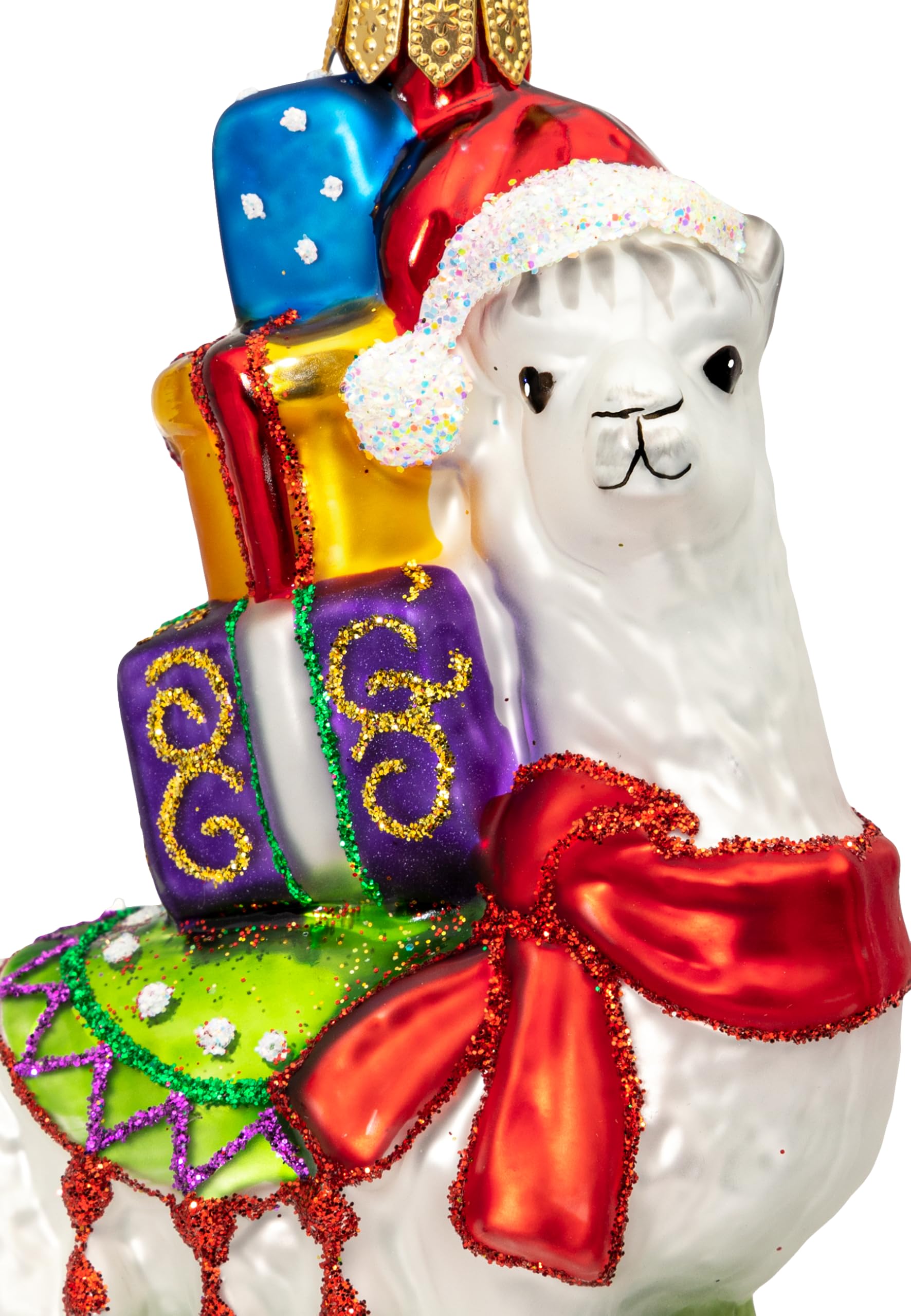 SIKORA Alpaka besondere Weihnachtskugel Glas Christbaumschmuck Deko Figur Weihnachten Anhänger Ornament - Meisterstücke - BS755
