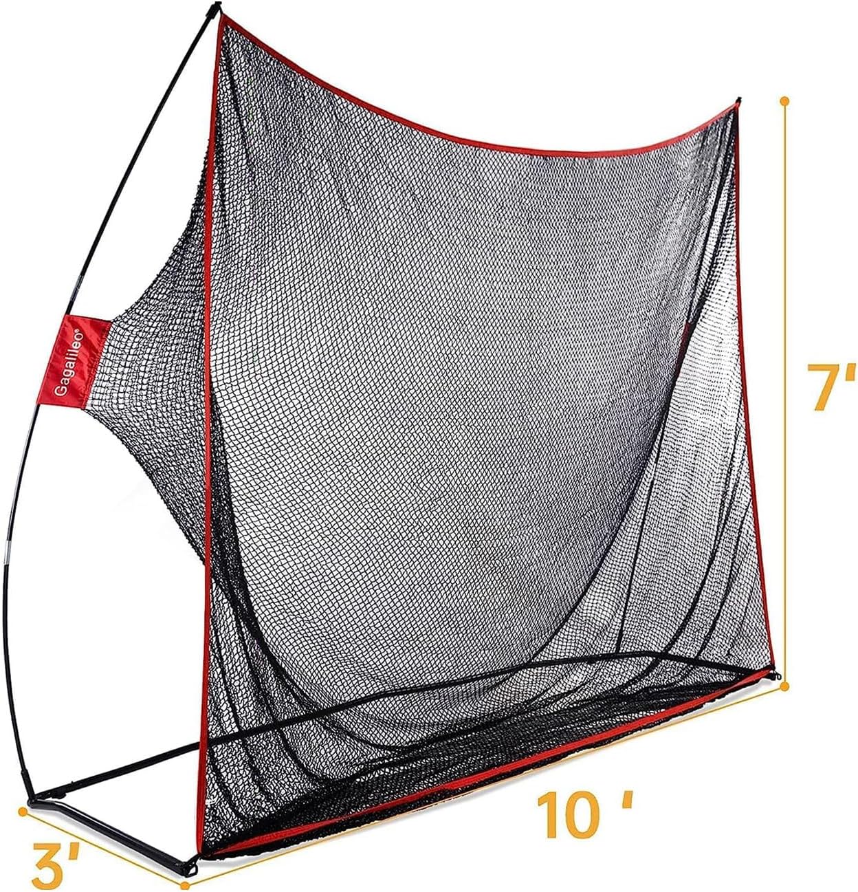 Gagalileo Golf Net Practice Hitting: 10x7ft Outdoor/Indoor Training with Turf Mat/Real Balls/Tees & Hat Perfect for Backyard Garage Beginners