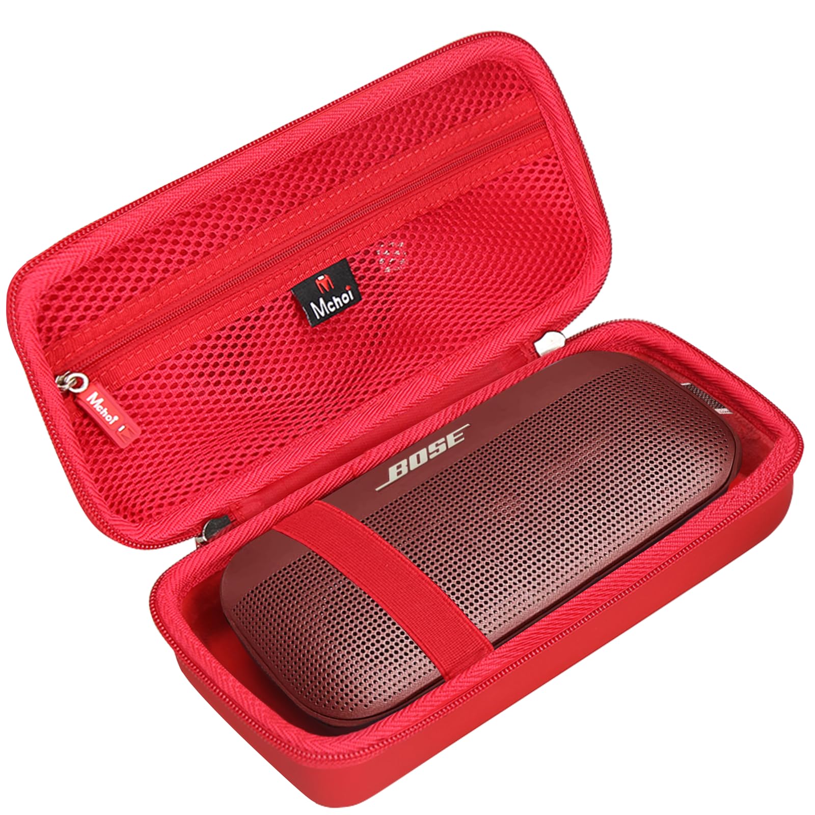 Mchoi Hard Carrying Case for Bose New SoundLink Flex 2nd Gen/Bose SoundLink Flex Bluetooth Portable Speaker, Case Only Red
