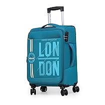 Verage Moscow 59 cm Soft Sided Cabin Carry Expandable Suitcase Luggage Bag with Telescopic Trolley and 360 Spinner 8 Wheels (Teal Blue, 20 Inch)