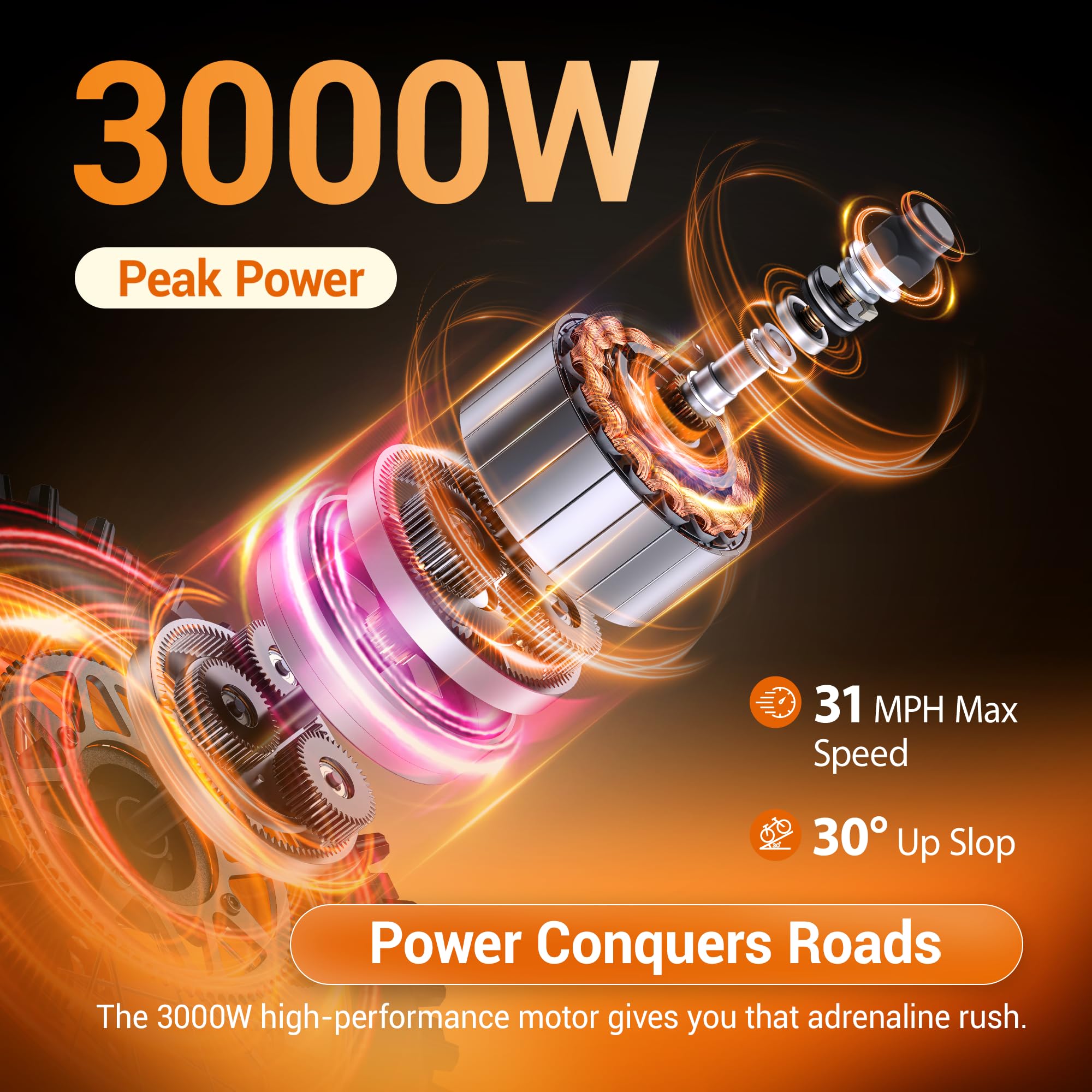 MilePop1 Moto Elettrica Per Adolescenti E Adulti, Motore Da 3000W | 220Nm | Velocità Max 50 Km/H | 48V/25Ah | Pendenza 30°, Con Freni Idraulici E Musica, Mini Moto Fuoristrada Per Età 13+