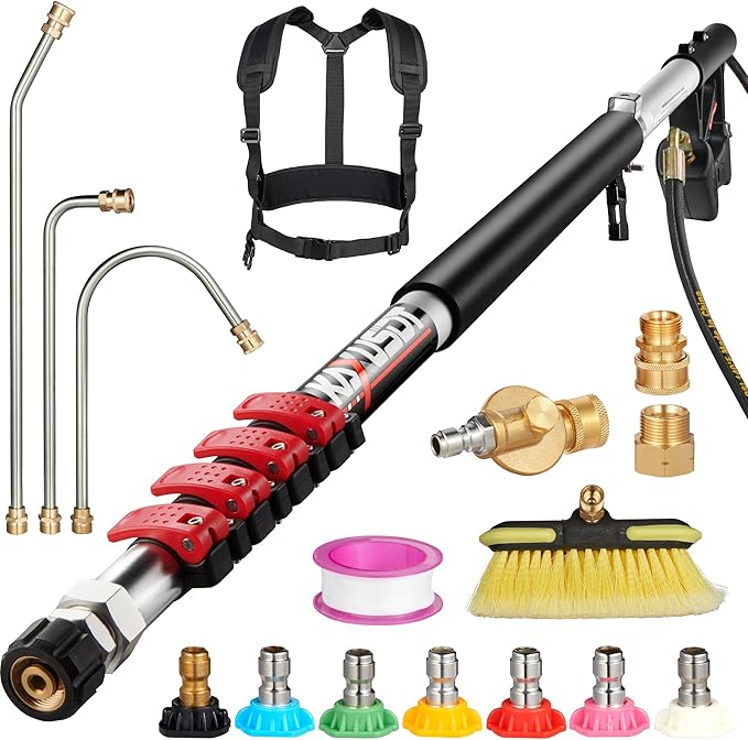 24FT Pressure Washer Telescoping Extension Wand 24FT Pressure Washer Telescoping Extension Wand