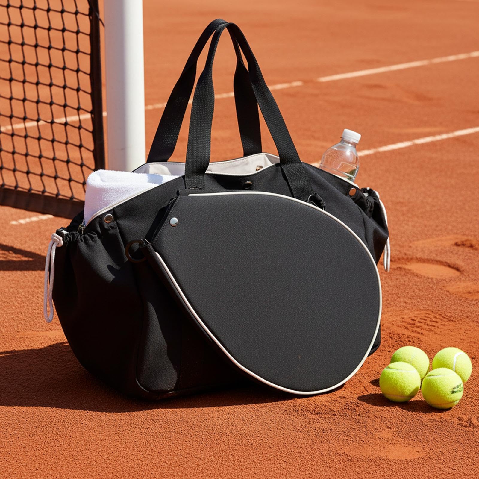LOVIVER Borsa Badminton Portatile con Spazio per Abbigliamento Tasca Protettiva per Racchetta Ampio Scomparto Centrale Materiale Poliestere Durevole Adatta a