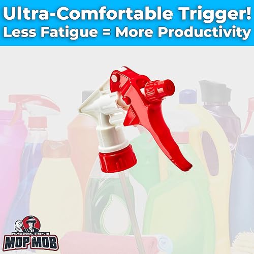 Miniatura 7 de Cabezal rociador resistente a productos químicos sin fugas, paquete de 10 botellas no incluidas. Pulverizador industrial para limpieza de ventanas y