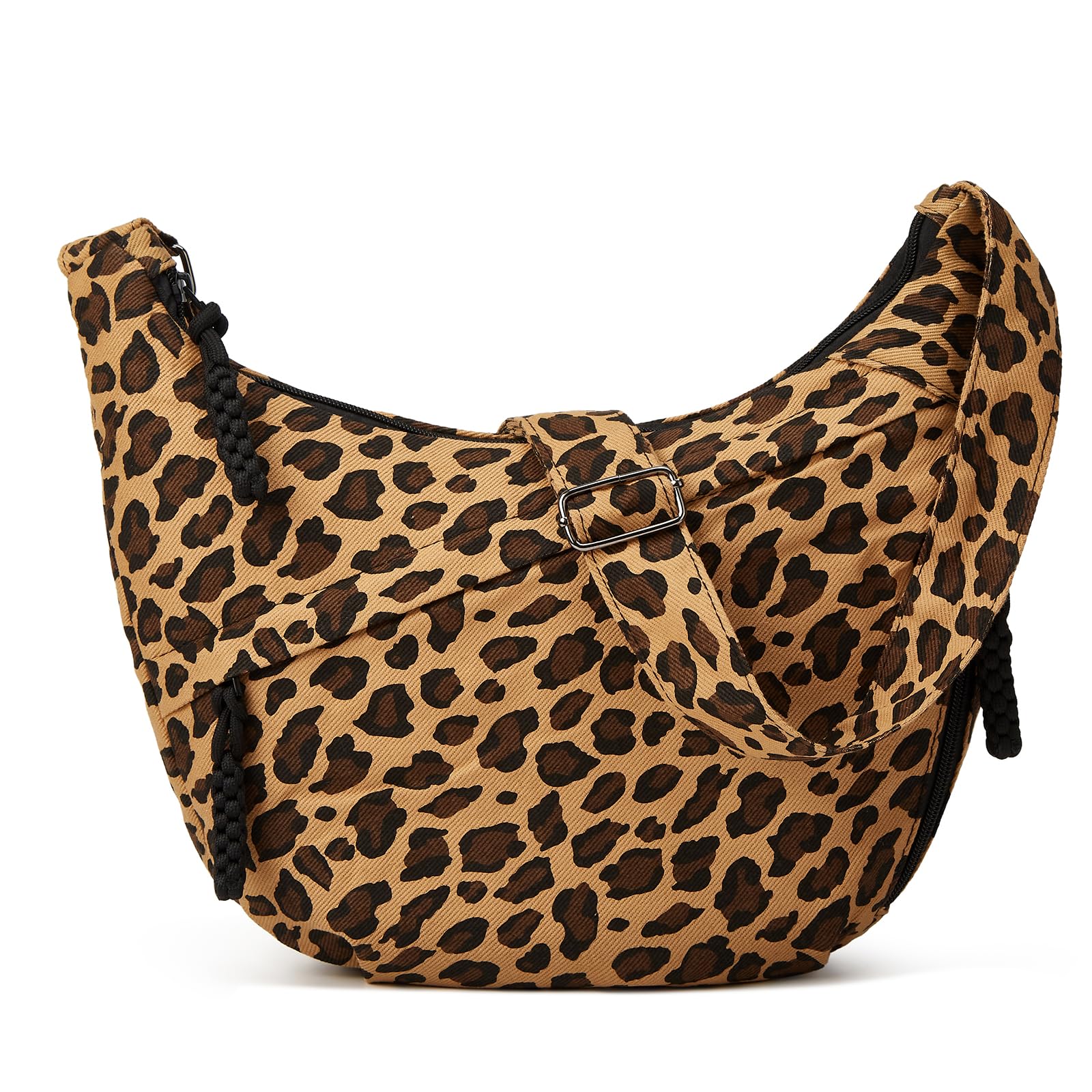 Jiliyote Umhängetasche Damen cord Tasche Damen Crossbody Bag Crossbag mit verstellbarem Schultergurt für Arbeit Reisen Alltag (Leo)