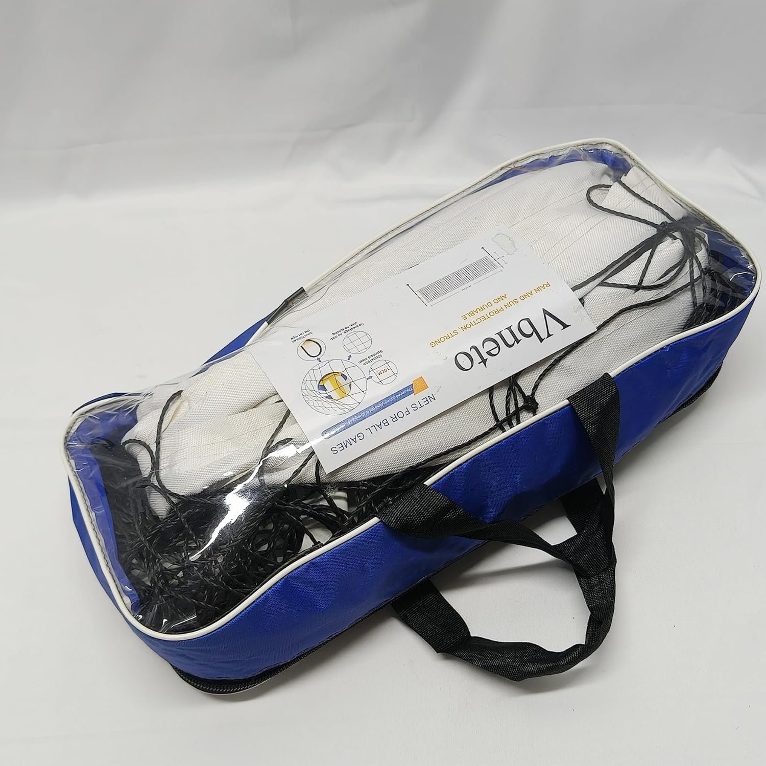 Vbneto-Nets for Ball Games-Volleyball Net with Steel Cable and Widened Straps Heavy Duty Volley Ball Net.