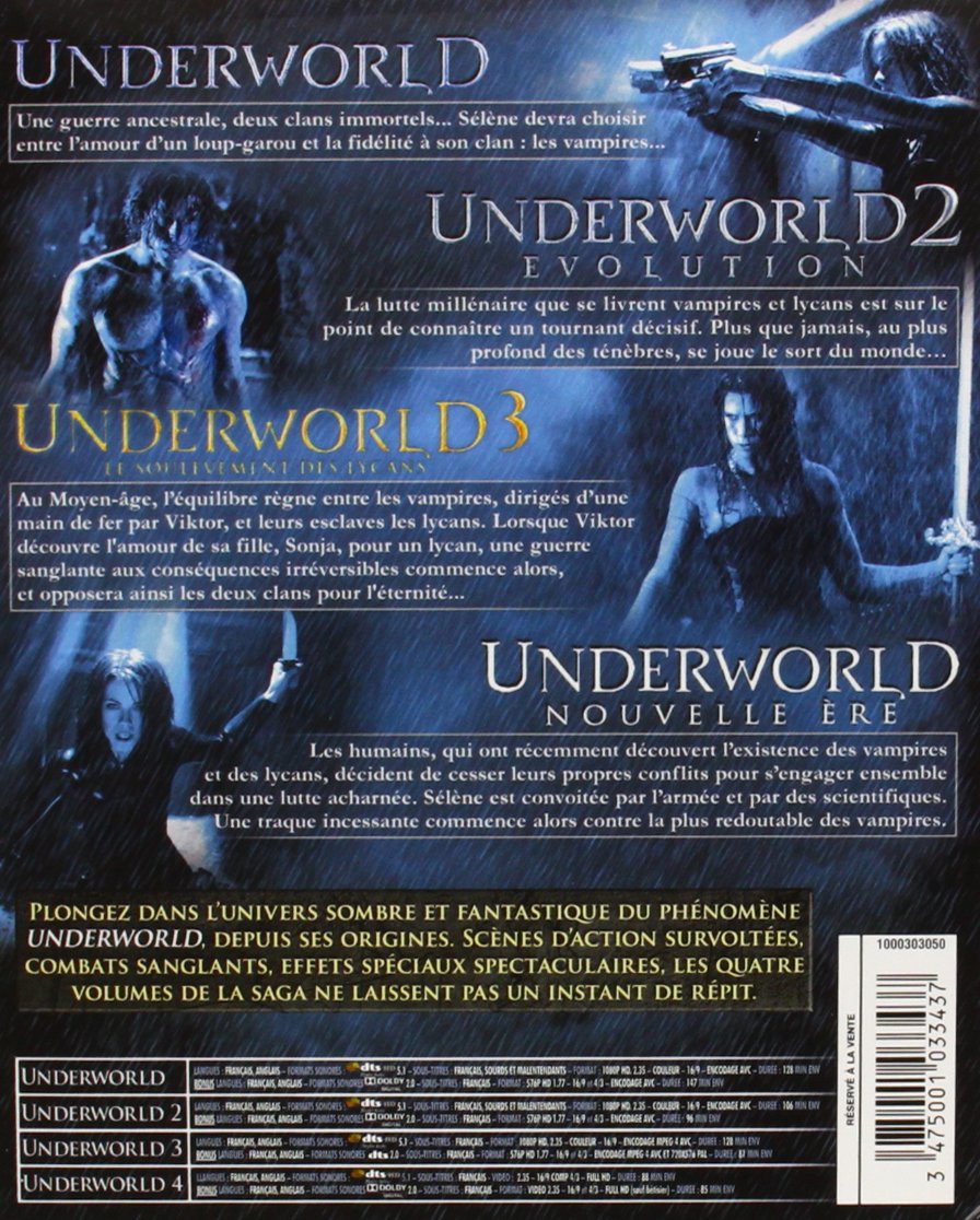 Coffret underworld 4 films