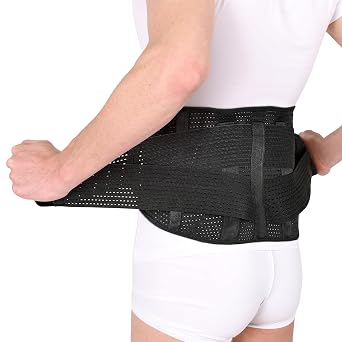 Back Brace for Lower Back Pain Relief - Adjustable Lumbar Support Belt with Removable Memory Alloy Springs, 360 Dual Strap Compression XL