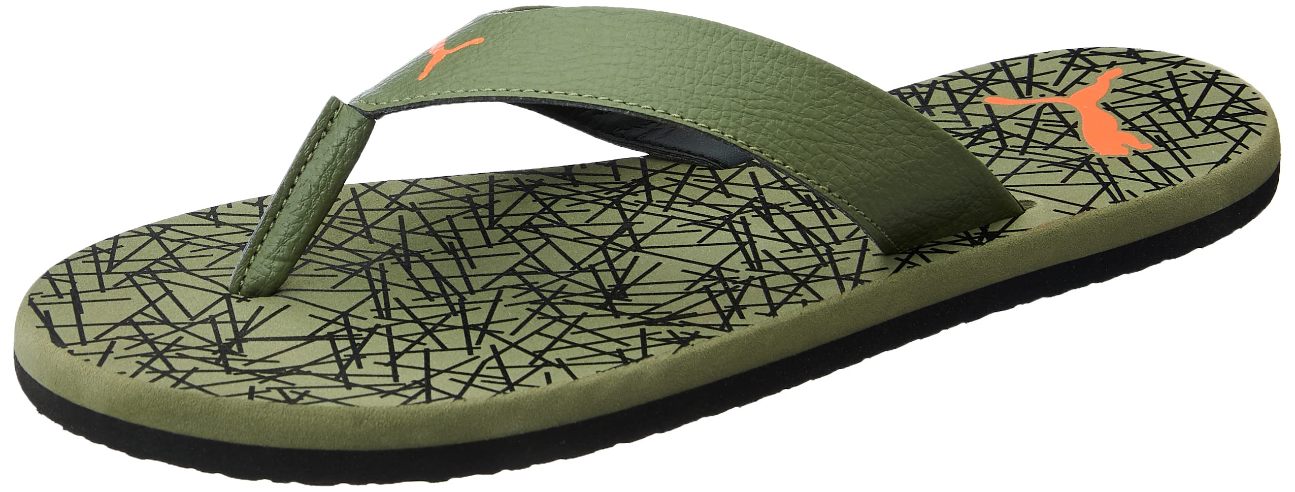 Puma Mens Deed V2 Burnt Olive-Puma Black-Vibrant Orange Slipper -7 UK (38673903) (B0B56ZQJPB) Amazon Price History, Amazon Price Tracker