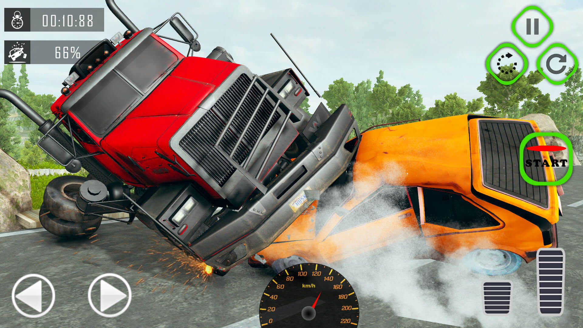 Beam Drive Semi Truck Crash Test Simulator Truck Games 3D App on