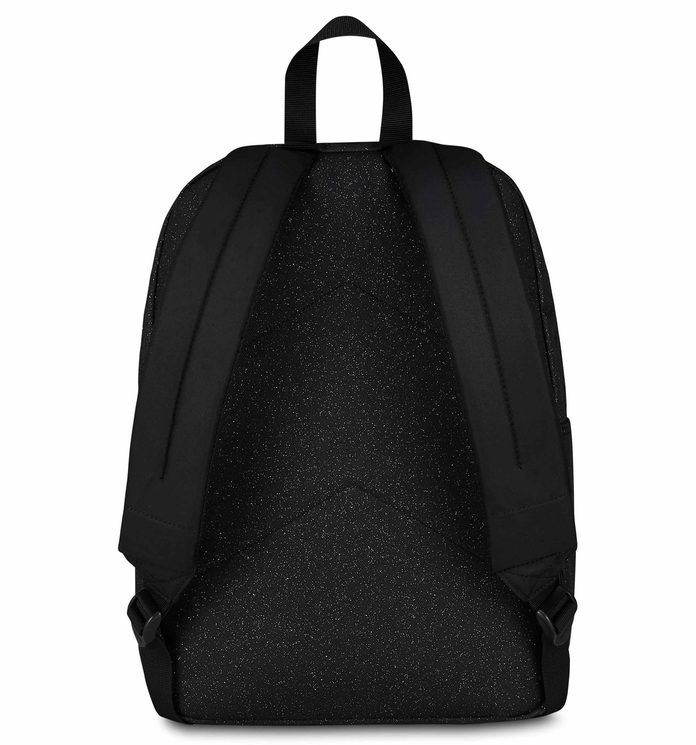 Invicta Zaino Scuola Carlson, Nero Scintillante, Mono Scomparto Con Tasca per PC e Tasca per Borraccia, 24 lt, Scuola Media e Superiore, Zaino Ragazza