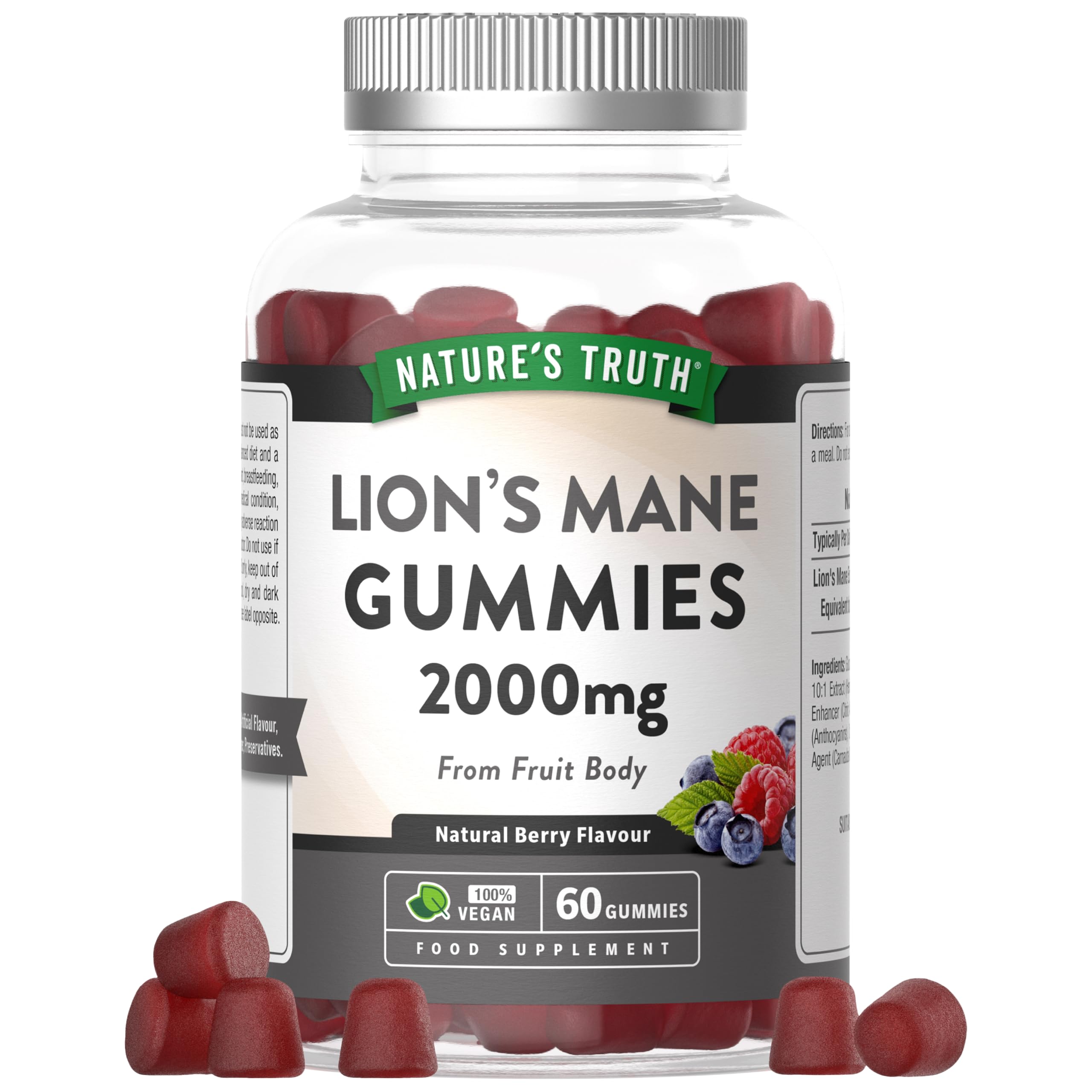 Lion's Mane Gummies - 2000mg High Strength Lion's Mane Supplement