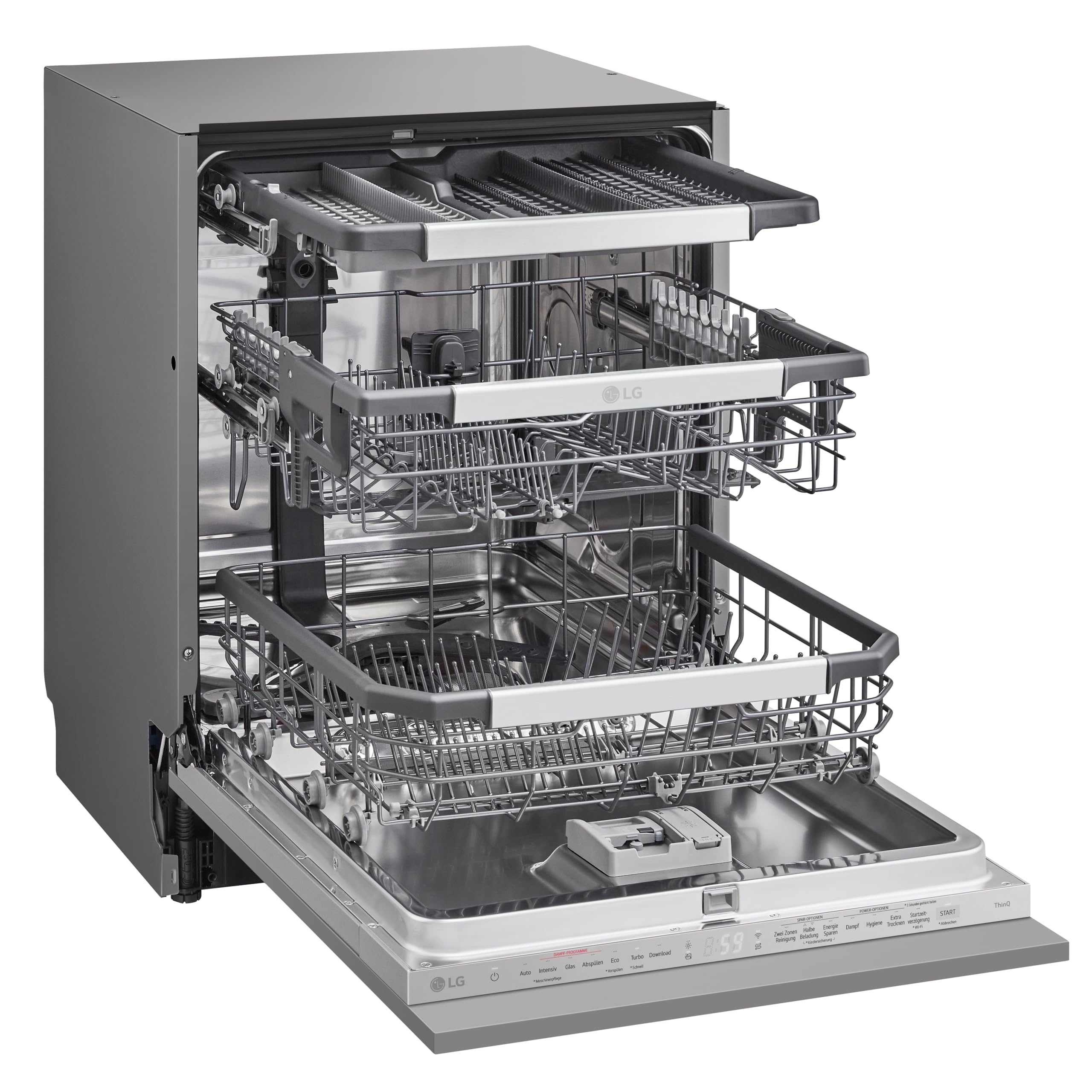 LG DB476TXS Geschirrspüler 43 dB Energieklasse A Dampf ThinQ Silber
