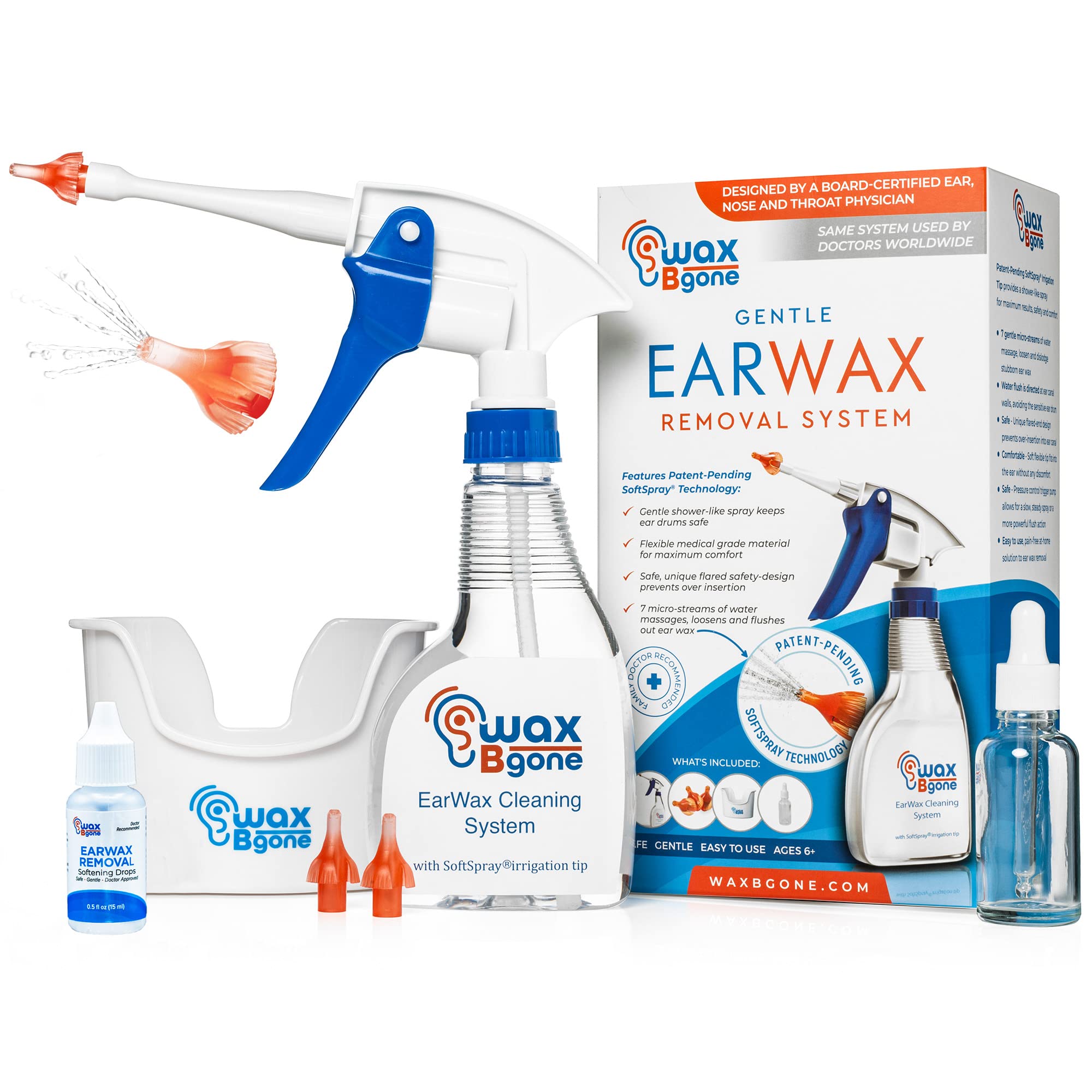 Buy WaxBgone Ear Wax Removal Kit with SoftSpray Ear Irrigation Tips for