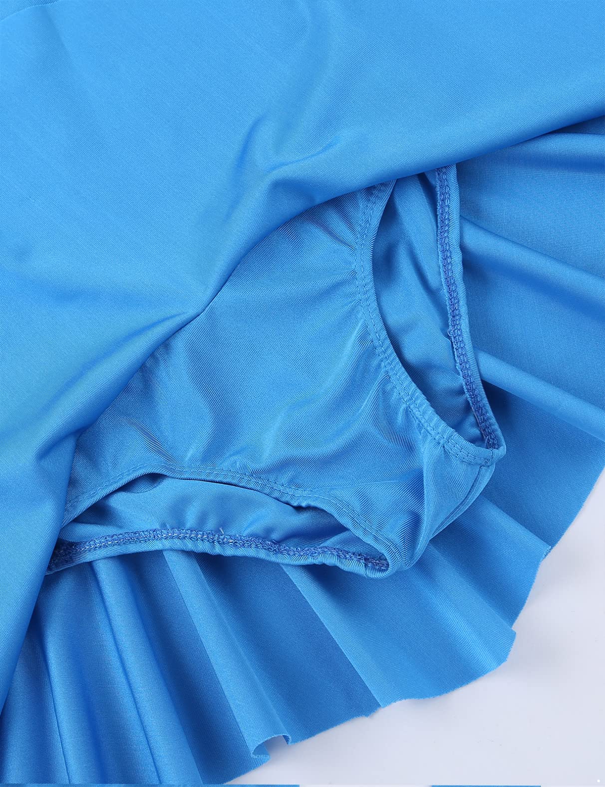 MSemis Vestido Patinaje de Manga Larga para Niña Leotardos de Danza Maillot con Falda Gimnasia Rítmica con Pedrería Brillante Disfraz de Bailarina 4-16 Años — view 2