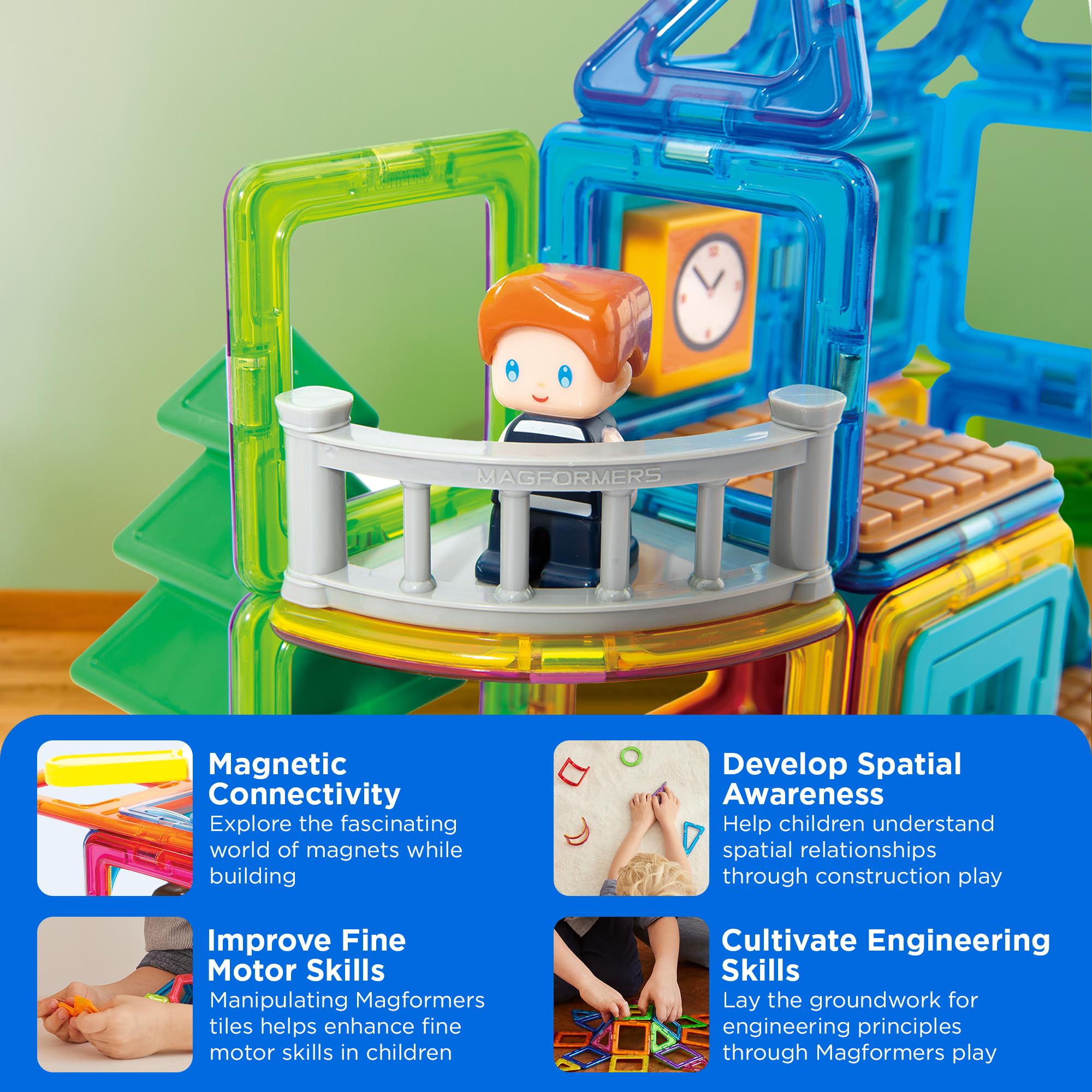 Amazon.com: Magformers Max's Playground Set, Rainbow Colors