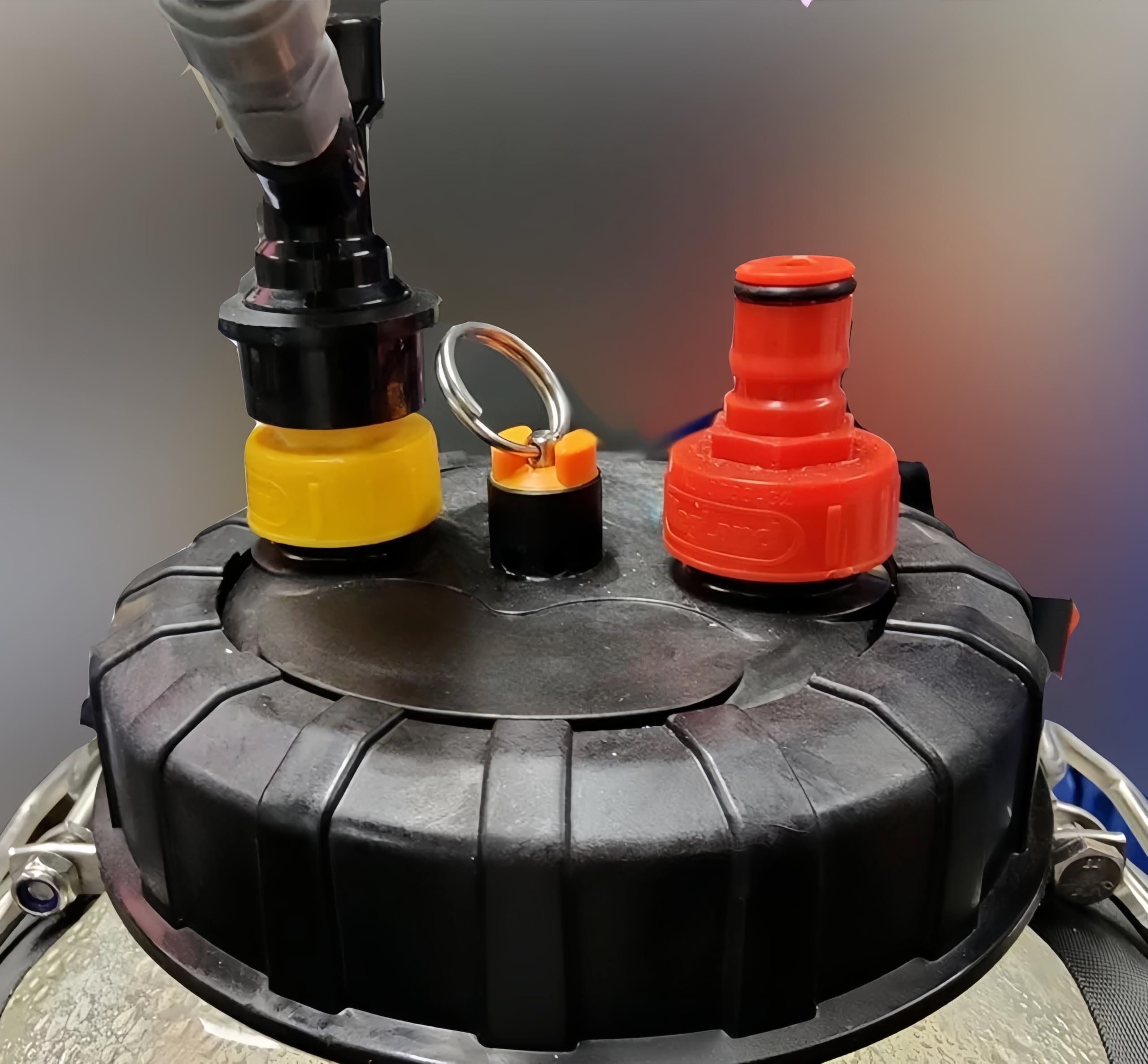 2Pcs Ball Lock Keg Pressure Relief Valve, Corny Keg Pressure Relief Valve, Keg Pressure Relief Valve Ball Lock Couvercle Cornelius Style Kit D'accessoires Pour la Sécurité`(rouge)