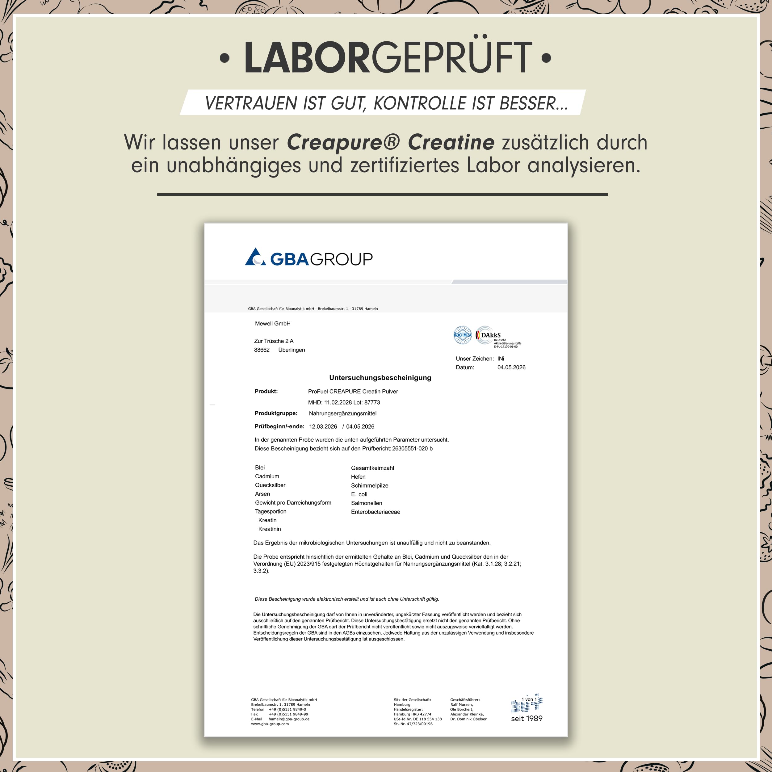Creapure® Creatin Monohydrat Pulver 500g - das Premium Creatine aus Deutschland - extra hochdosiert für Fitness & Kraftsport - hochwertiges Kreatin 100% Made in Germany - laborgeprüft & 100% vegan