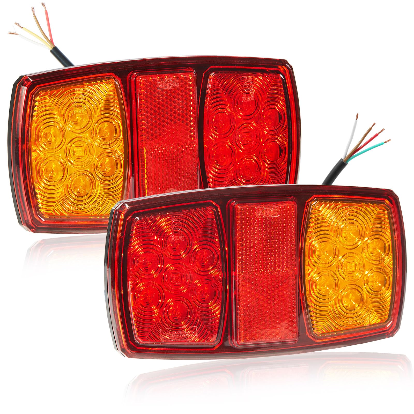 2 x LED Fanali Posteriori Rimorchio impermeabile,12V fari led rimorchio agricolo,fanale posteriori trattore,IP67 impermeabile,ECE Omologazione