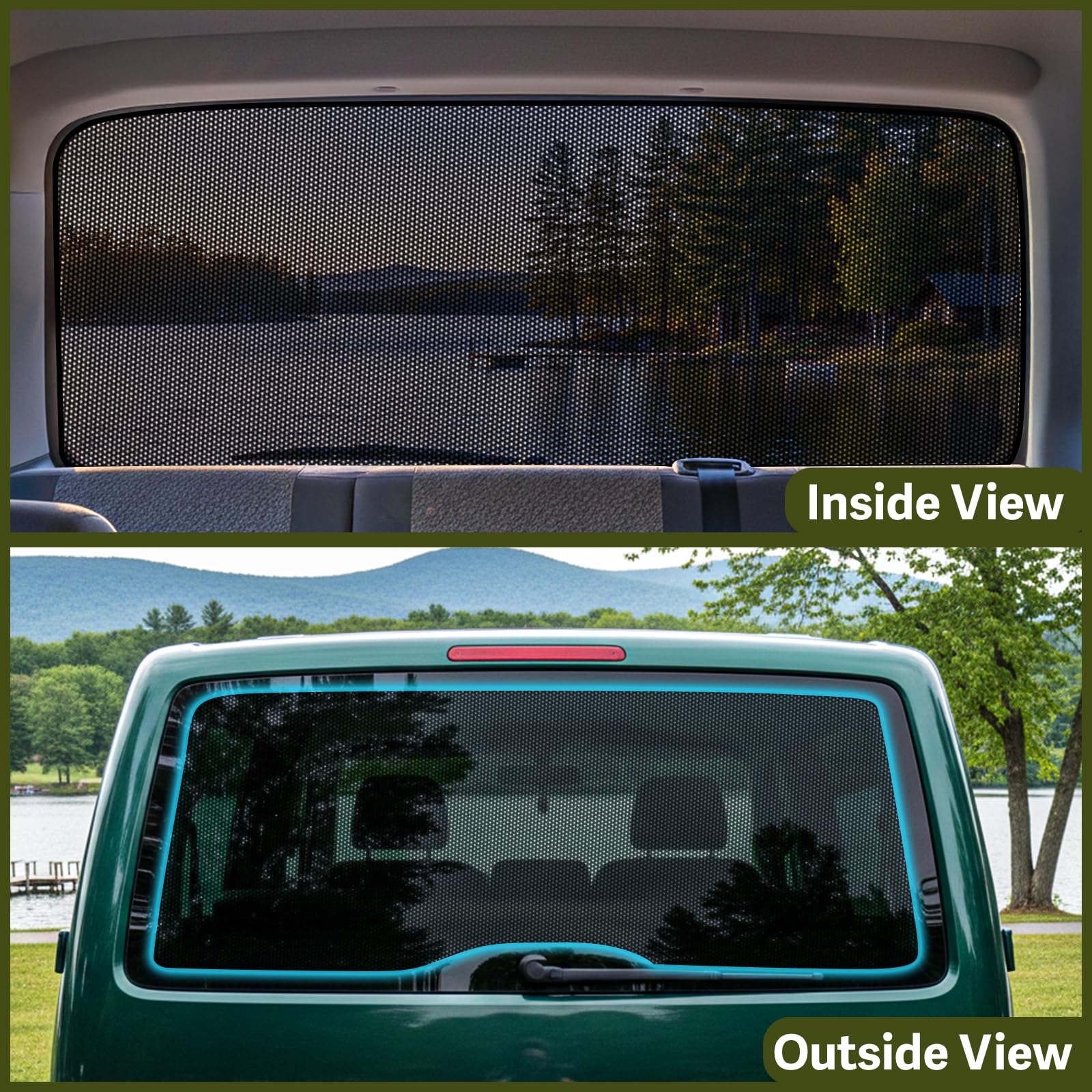 ZATOOTO Parasol Ventanas Traseras Coche para VW T6, Protección Solar, Antirrayos UV, Apto para Niños, Plegable