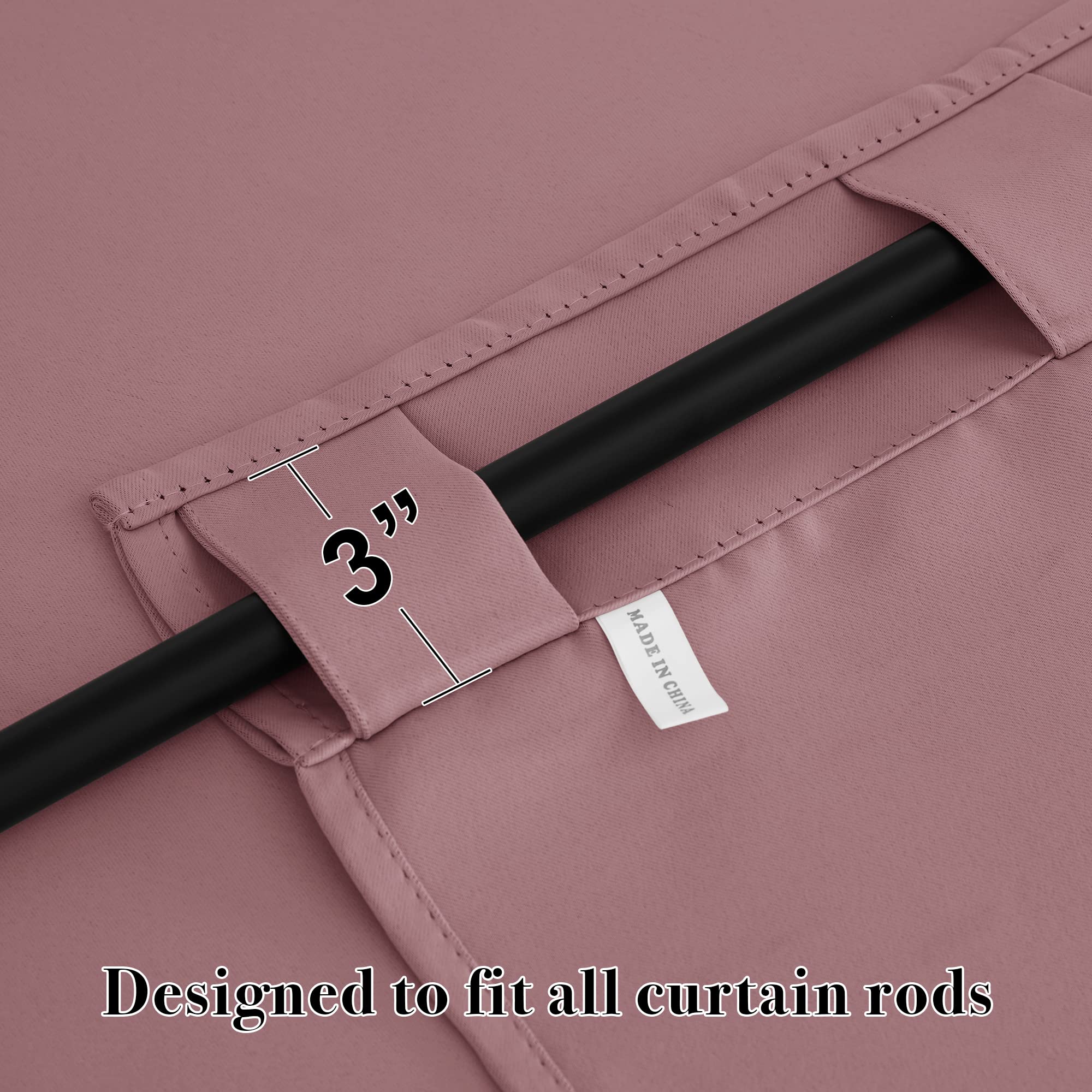 RYB HOME Blackout Curtains 80 Inches Long Thermal