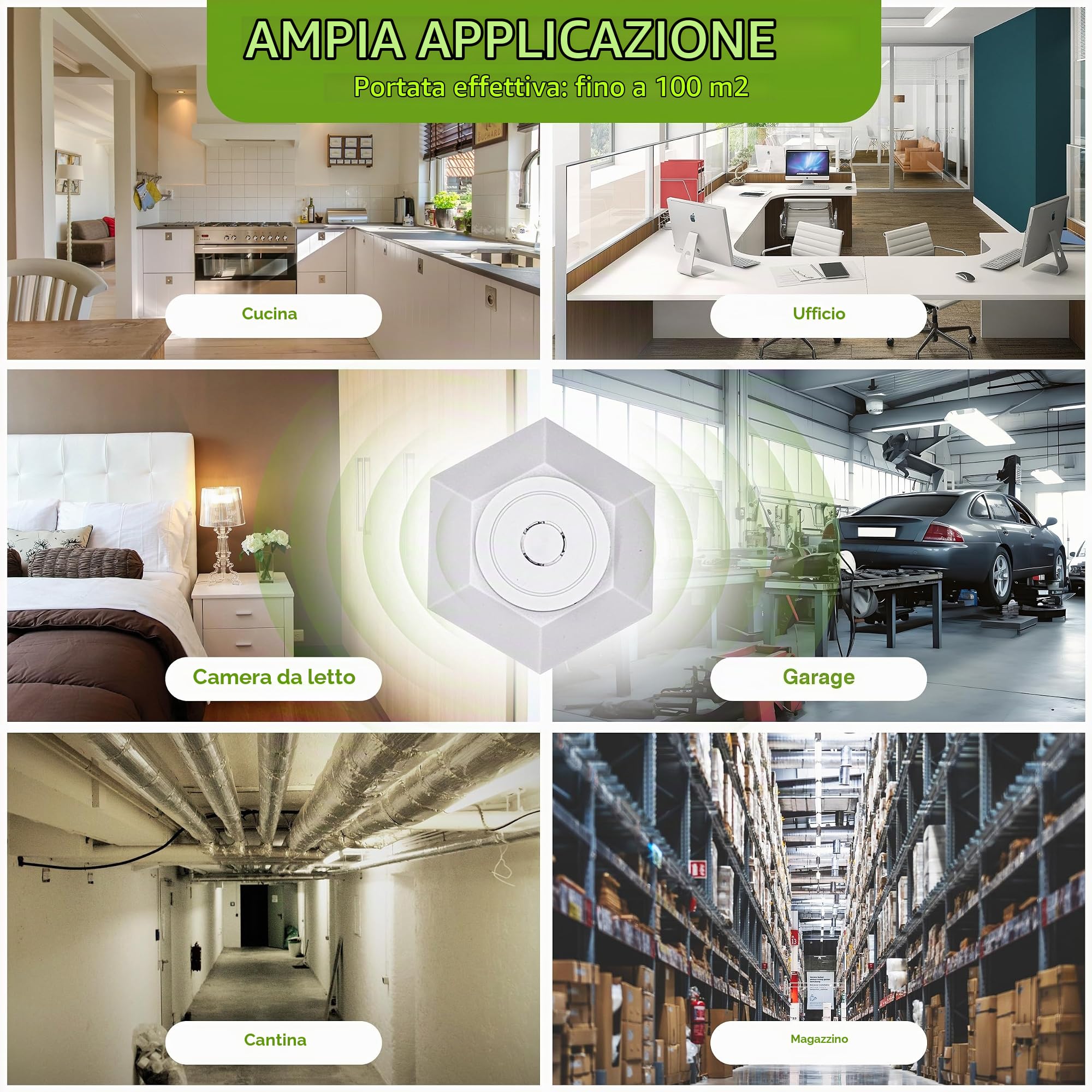 ISOTRONIC® Spaventa martore con spina – per 100 mq | tradizione dal 1979 | Repellente per topi per soffitta, casa, magazzino, garage, garage | Collegamento a una presa | con ultrasuoni e luce LED (1)