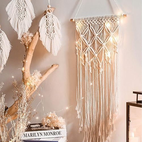 Miniatura 7 de Cuerda de macramé de algodón natural de 328 pies, 4 hebras, cuerda de algodón natural no teñida para colgar en la pared, colgador de plantas,